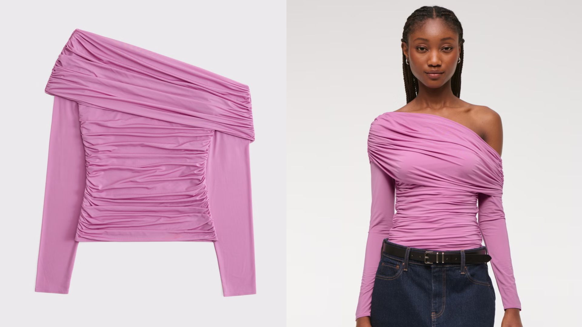 Asymmetrical Foldover Top (Image via Abercrombie &amp; Fitch)