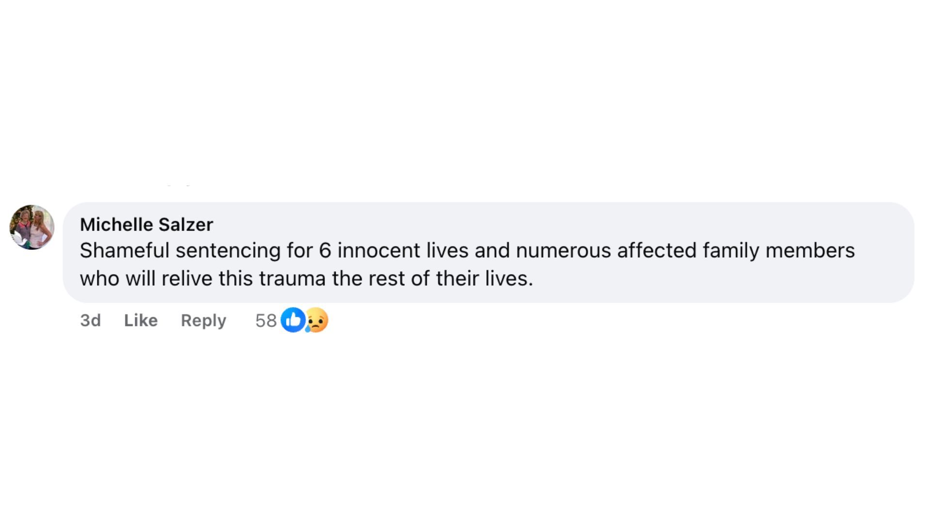 Facebook comment (Image via PBSO)