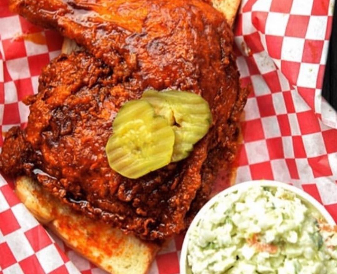 The flavorful and spicy chicken from Helen&#039;s (Image via Instagram/@helenshotchickennashville)