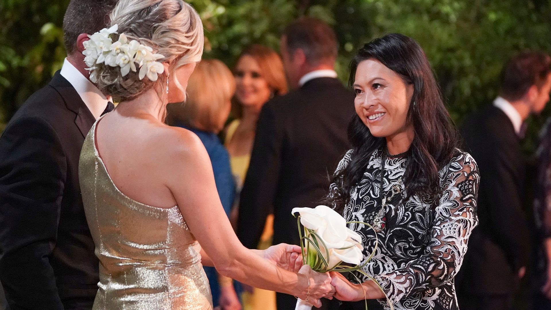 Selina at Jason and Carly&#039;s weird wedding | Image Source: ABC