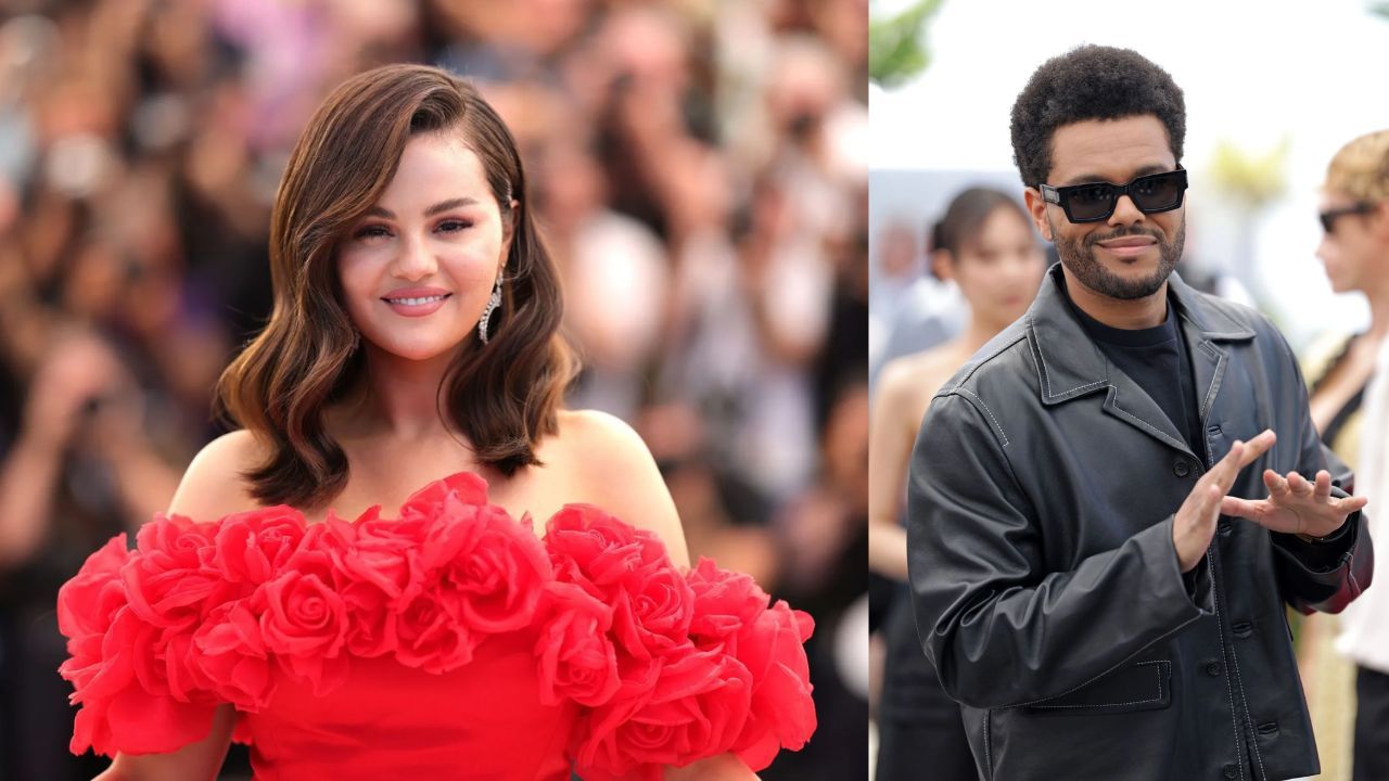 The Weeknd and Selena Gomez via Getty Images