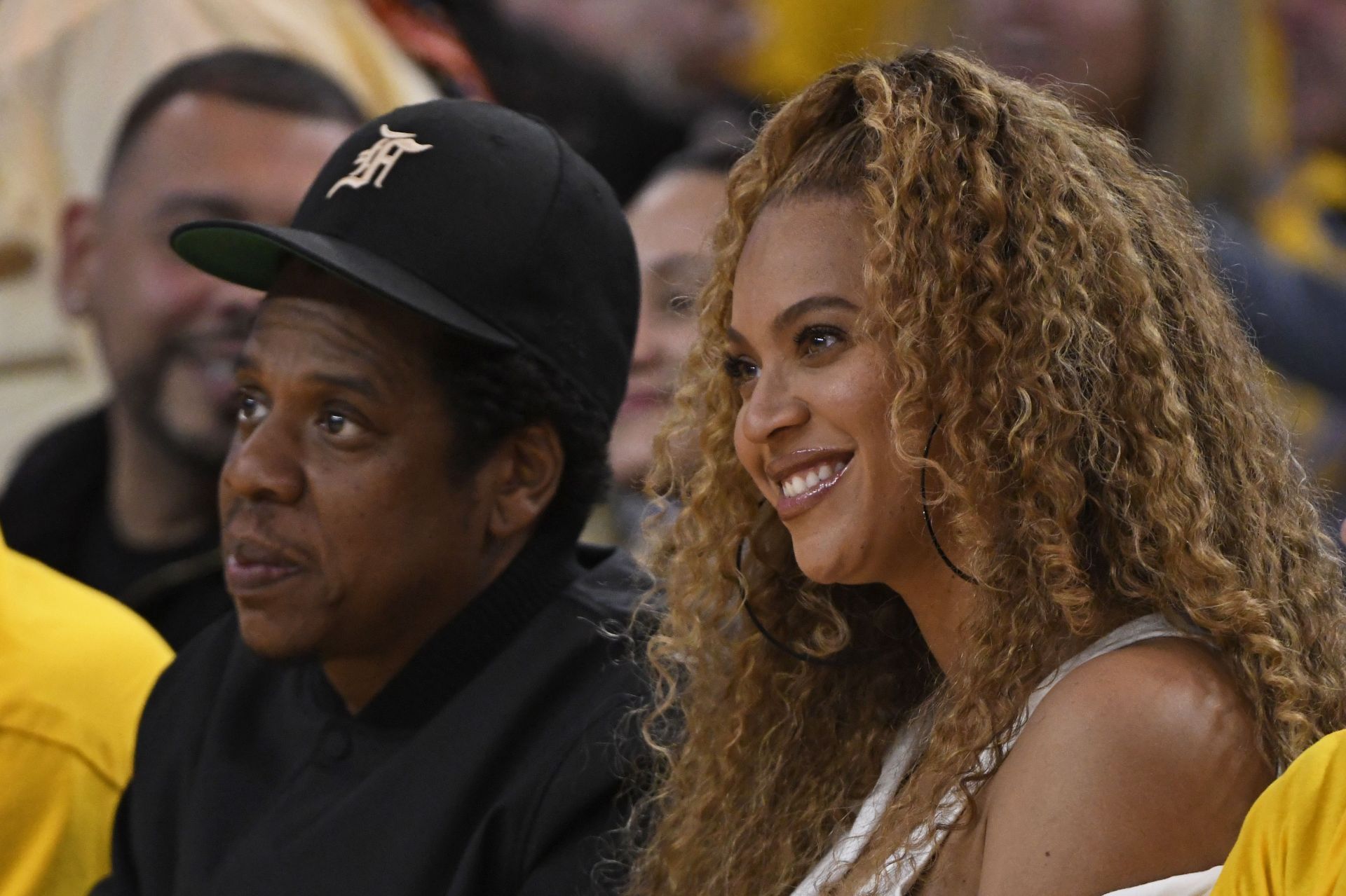 Beyonce and Jay-Z at Golden State Warriors NBA Playoffs - Source: Getty