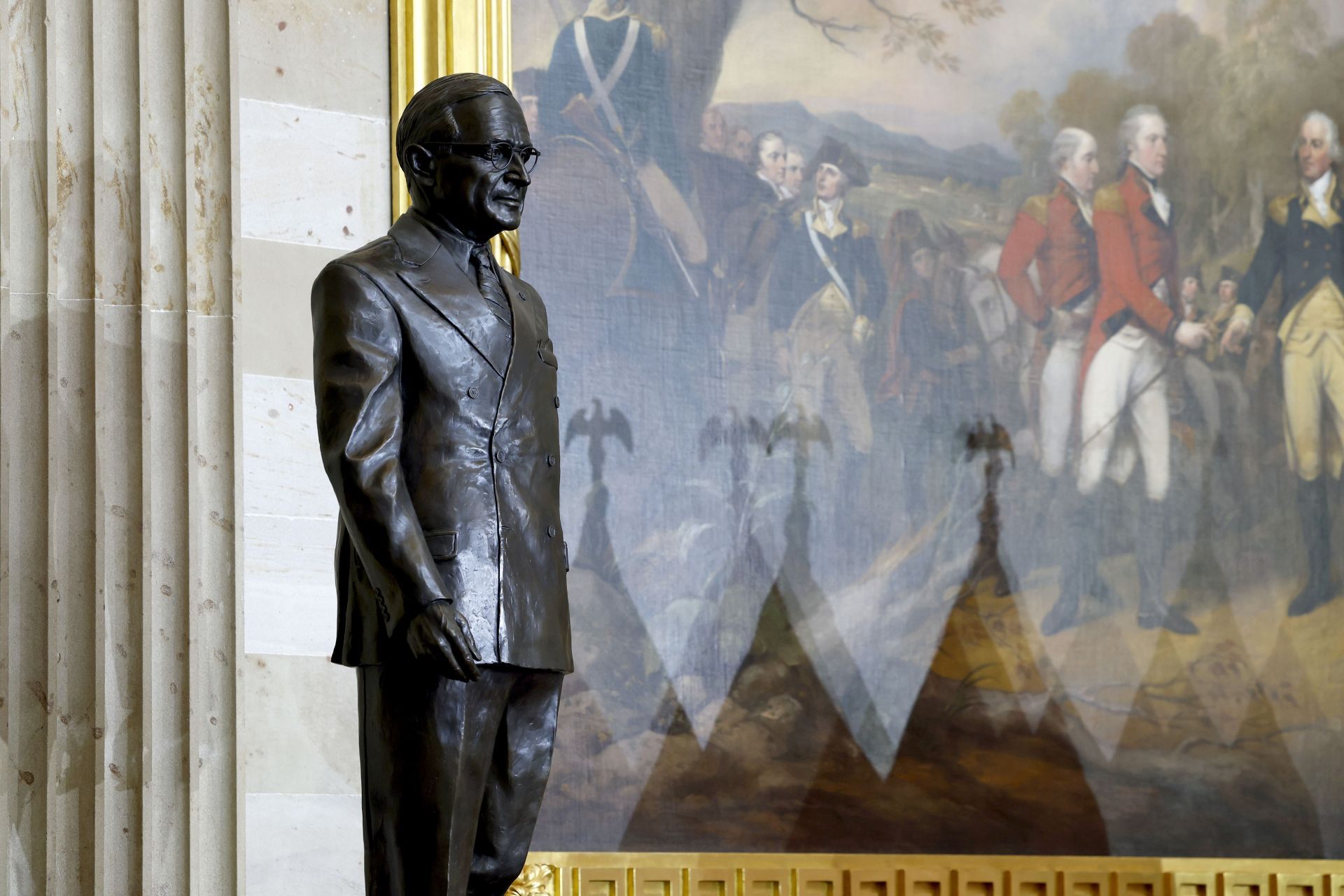 Dedication Ceremony Held For Harry Truman Statue In Capitol Rotunda - Source: Getty