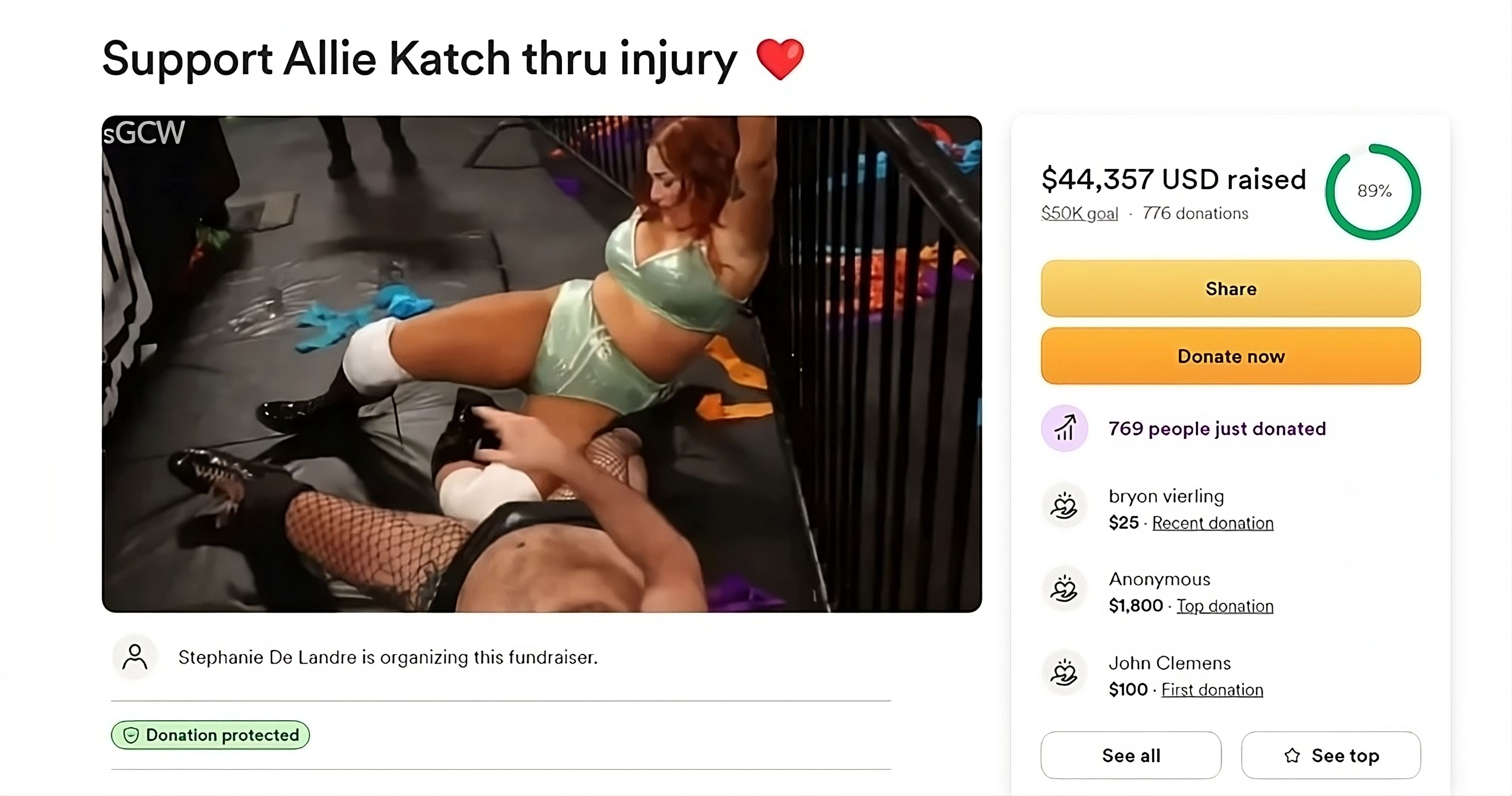 Allie Katch GoFundMe Campaign