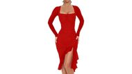 BORIFLORS Sexy Ruched Body-con Cocktail Dress for Valentine's Day 2025 (Image via Amazon)