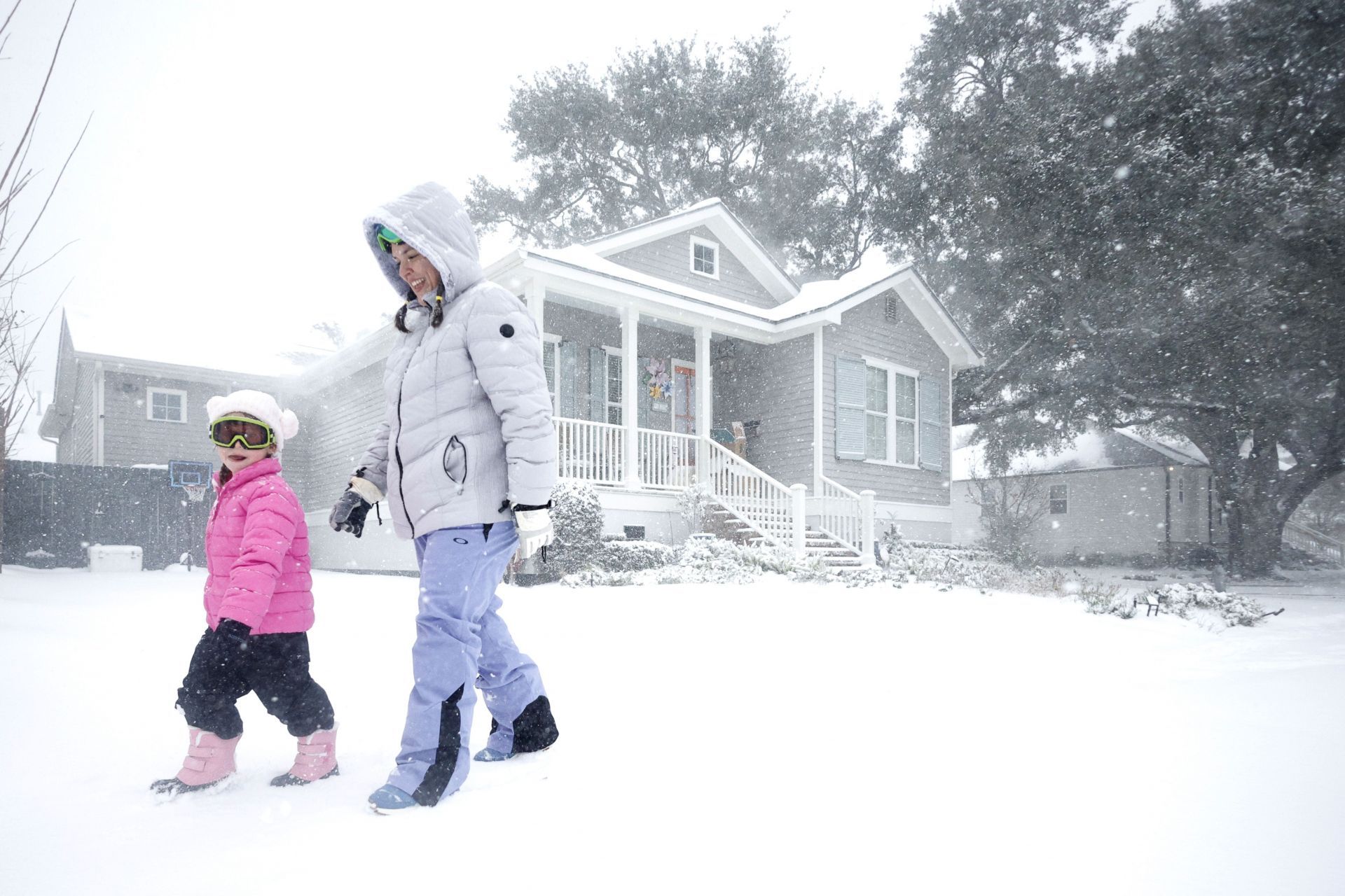 Large Winter Storm Brings Rare Snowfall To Large Swath Of Southern States - Source: Getty