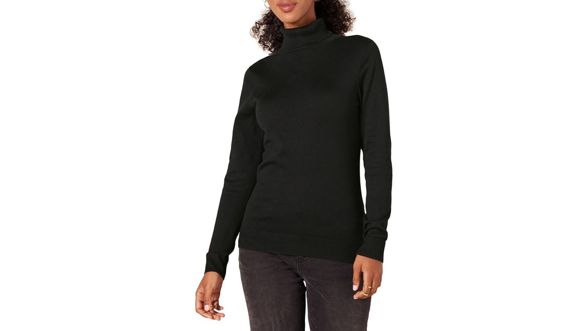 Amazon Essentials Women&#039;s Classic-Fit Turtleneck Sweater (Image via Amazon)