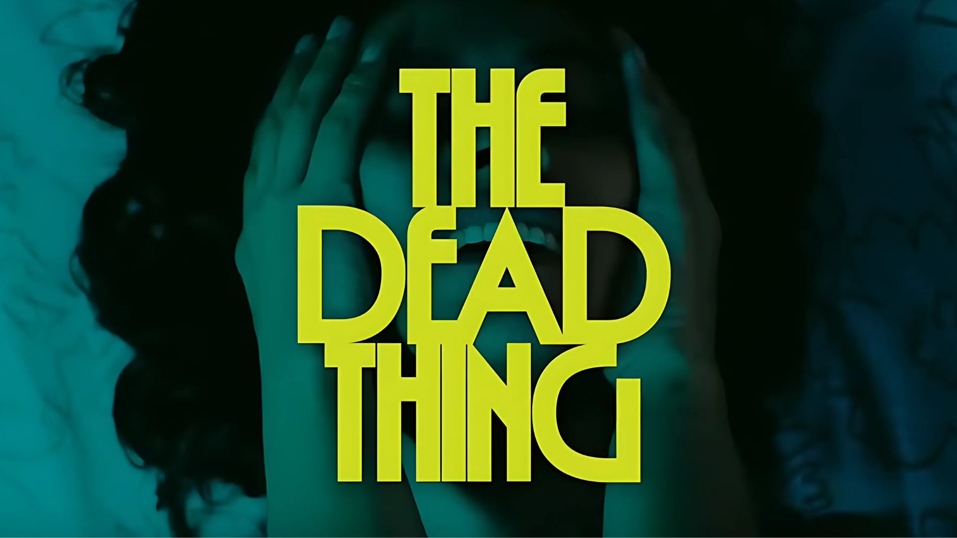 Title card of The Dead Thing from the official trailer. (Image Via. Shudder/Youtube)