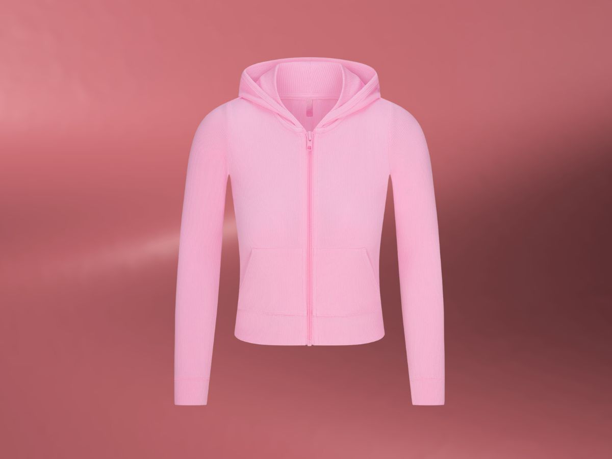 Zip-Up Hoodie (Image via SKIMS Valentine&#039;s Shop)