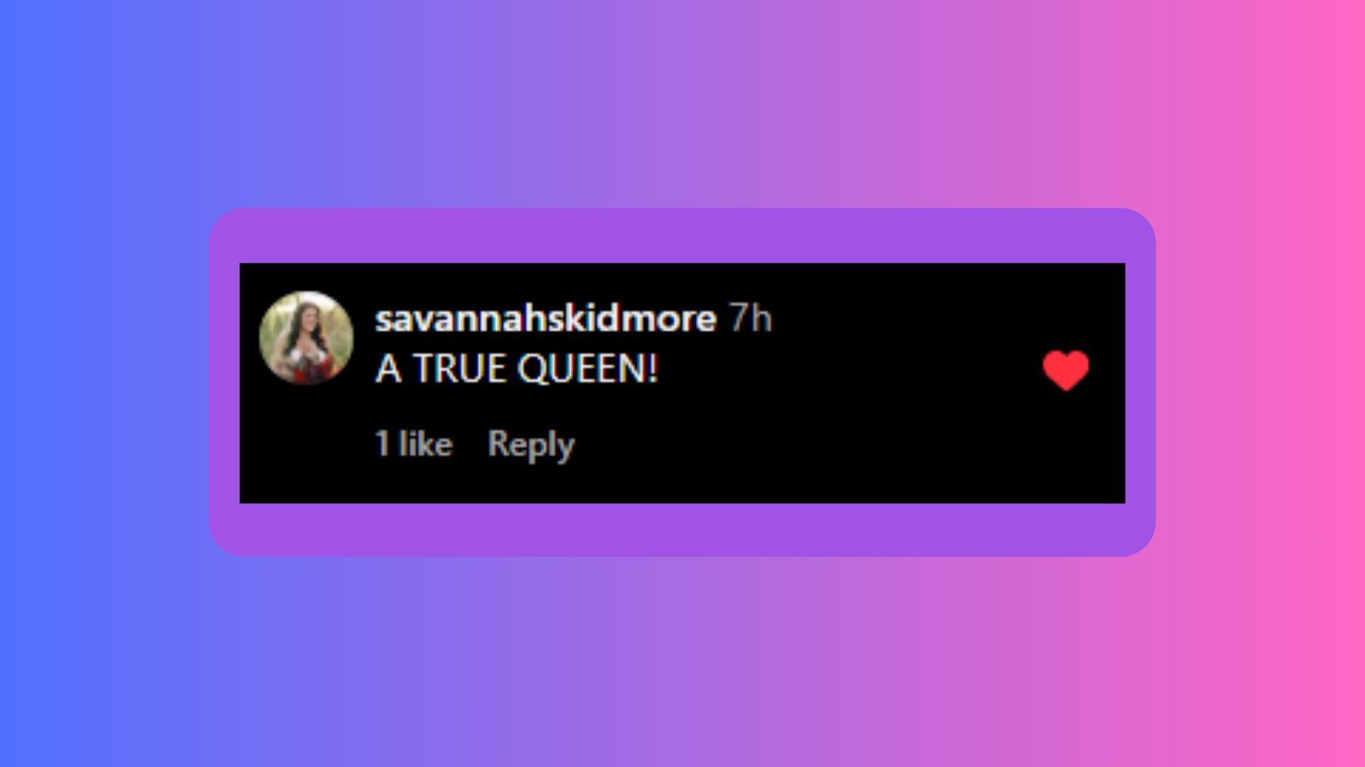 A TRUE QUEEN!, commented a fan. (Image via Instagram/ missarkansas)