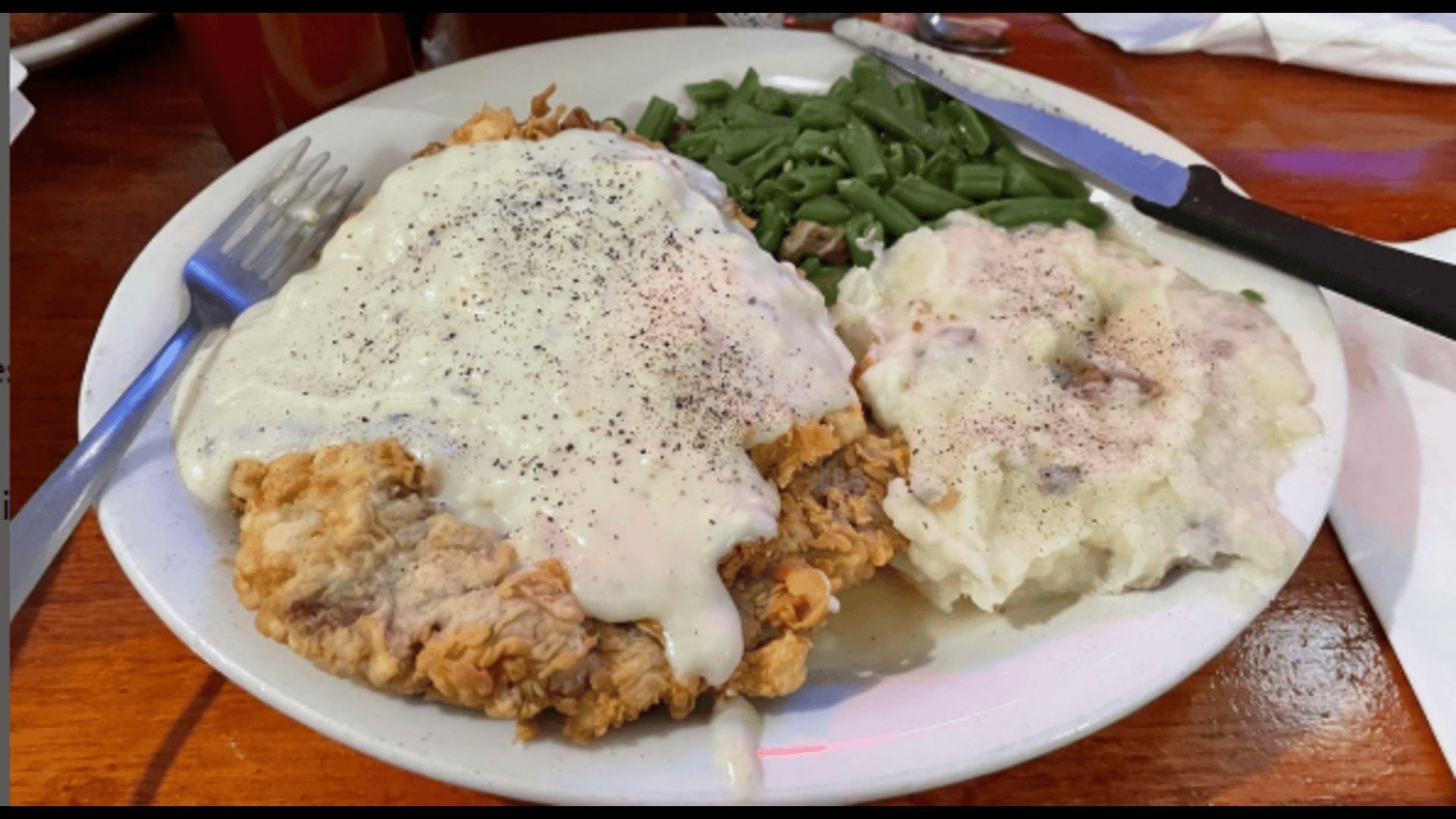 chicken fried steak at Good Time Charlie&#039;s (image via Instagram/@curledstache)