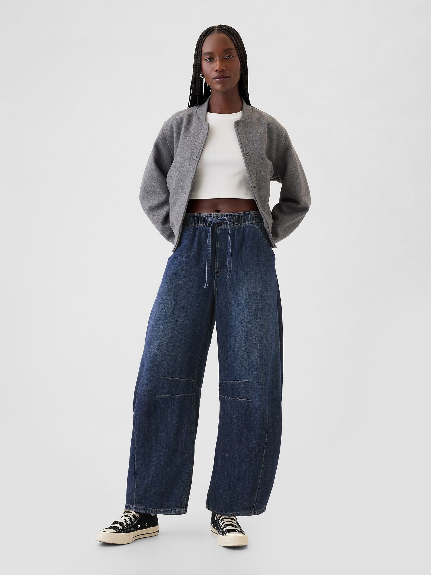 Barrel-leg jeans. image via gap.com