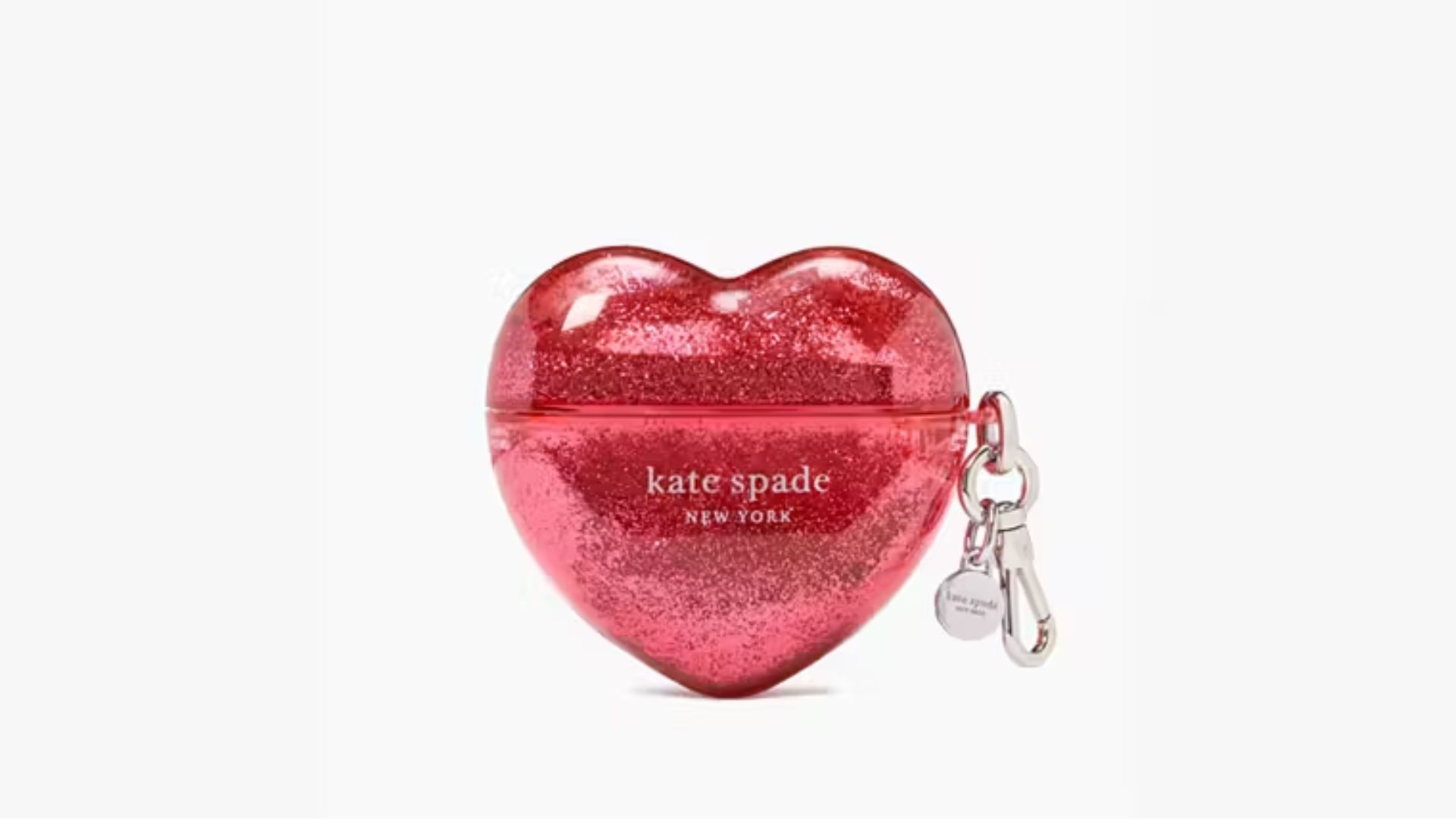 Key To My Heart Liquid Glitter Airpods Pro Gen 2 Case (Image via Kate Spade)