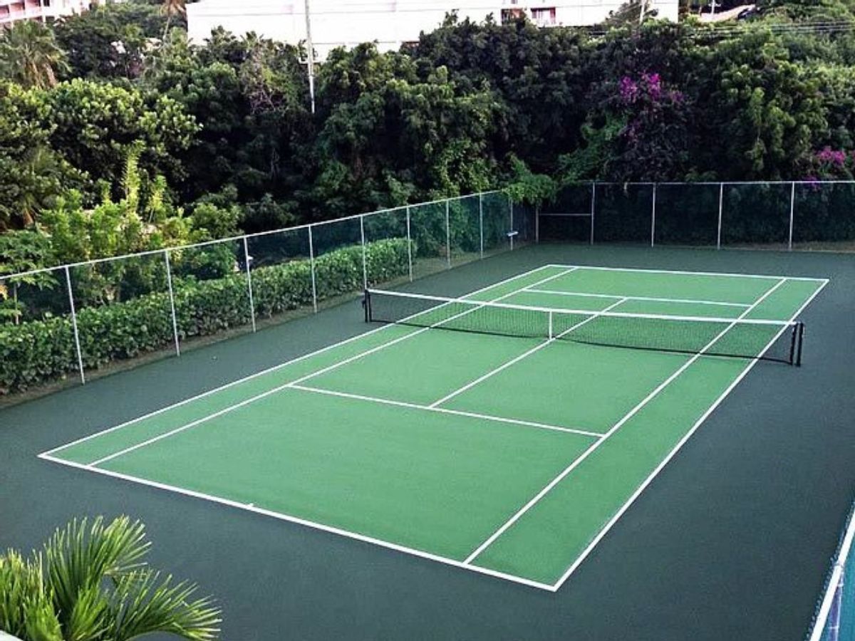 &lsquo;Pond tennis &gt; lawn tennis&rsquo;: X users react hilariously to a floating tennis court in Miami( Image via Pinterest/ @mccourttennis.com)