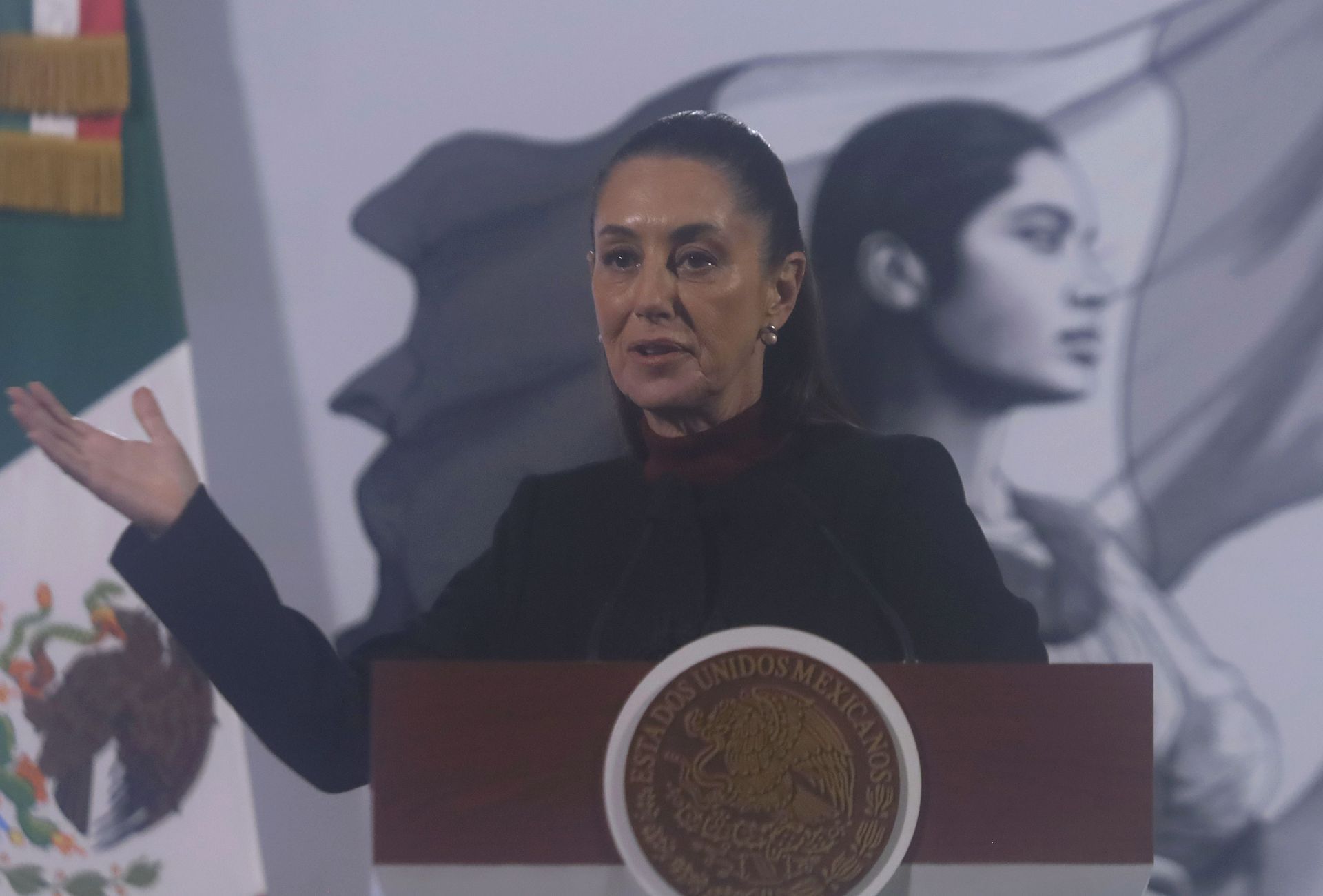 Claudia Sheinbaum, President Of Mexico, Offers Her Last Conference Of The Year - Source: Getty