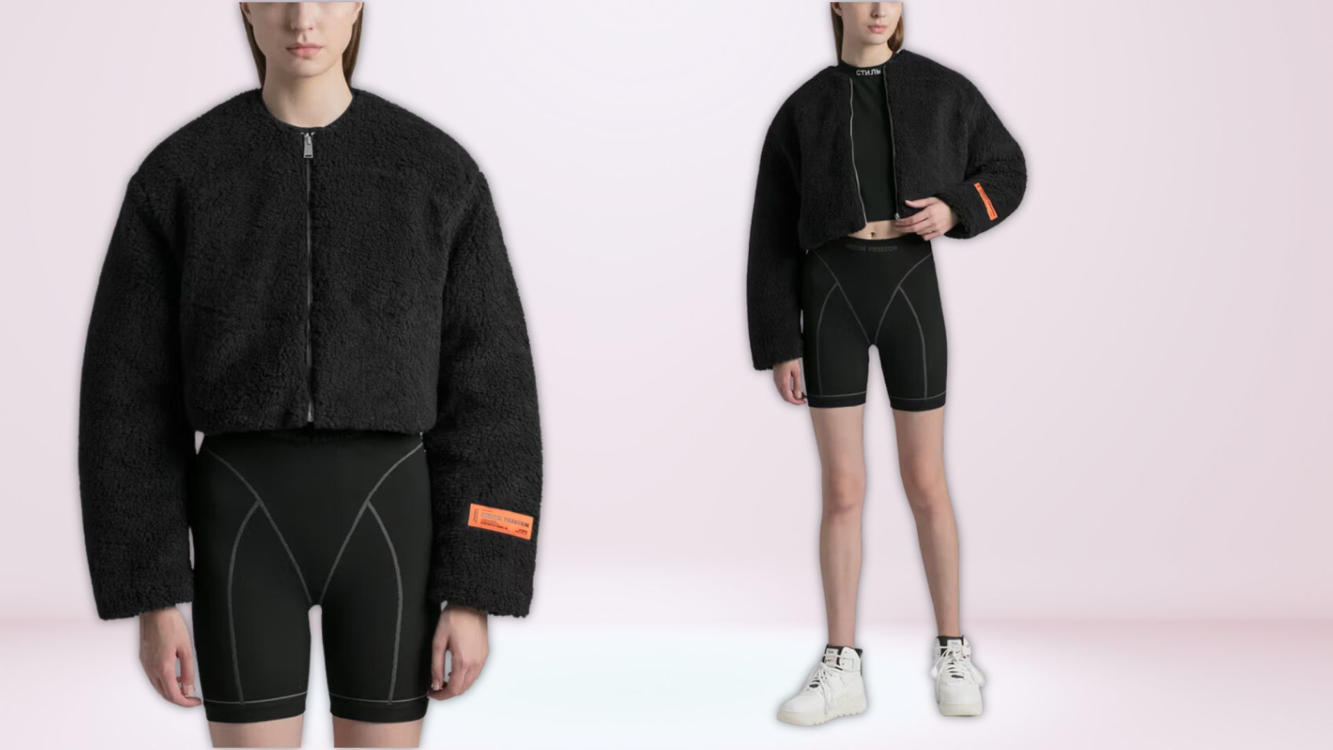 Heron Preston Cropped Fleece Jacket ( image via hbx.com)