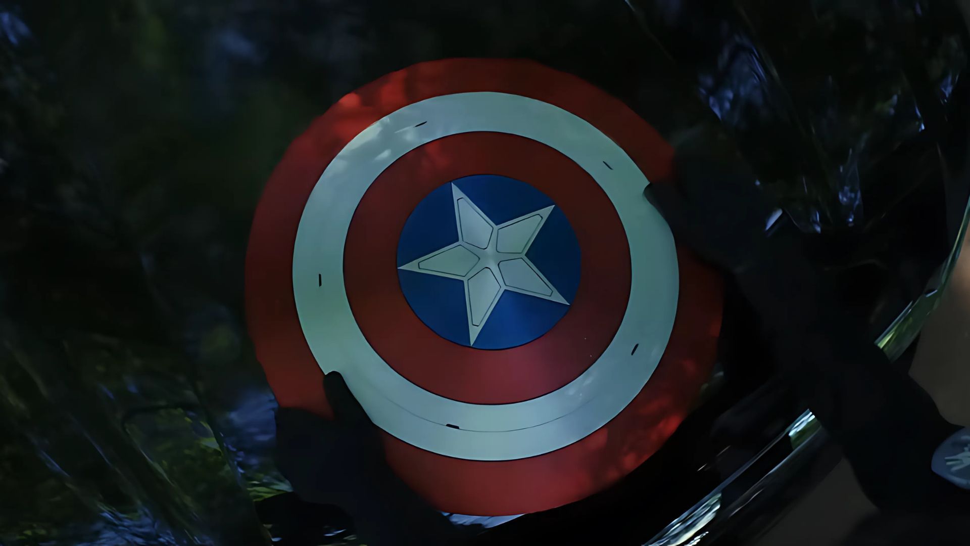 Look at Caps Shield from the official trailer of Captain America: Brave New World (Image via. Marvel Entertainment)