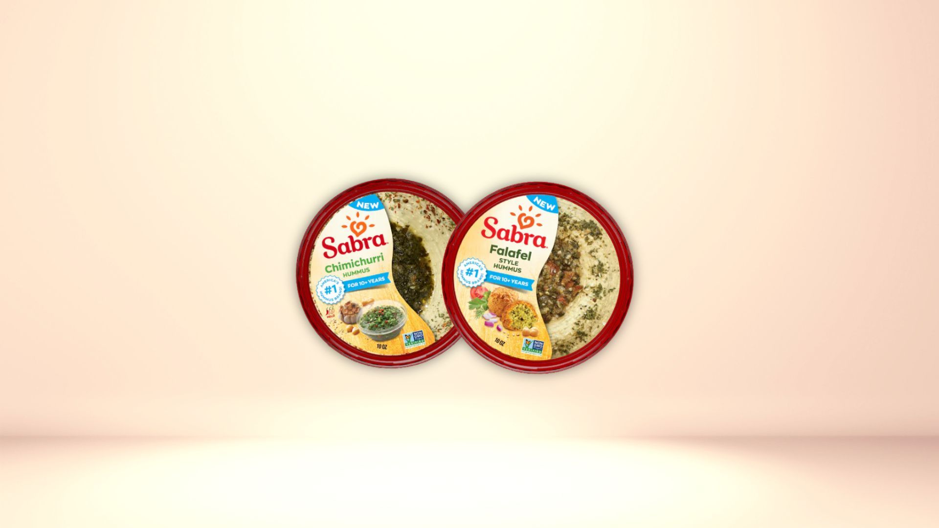 Chimichurri Hummus and Falafel Style Hummus (Image via Sabra)