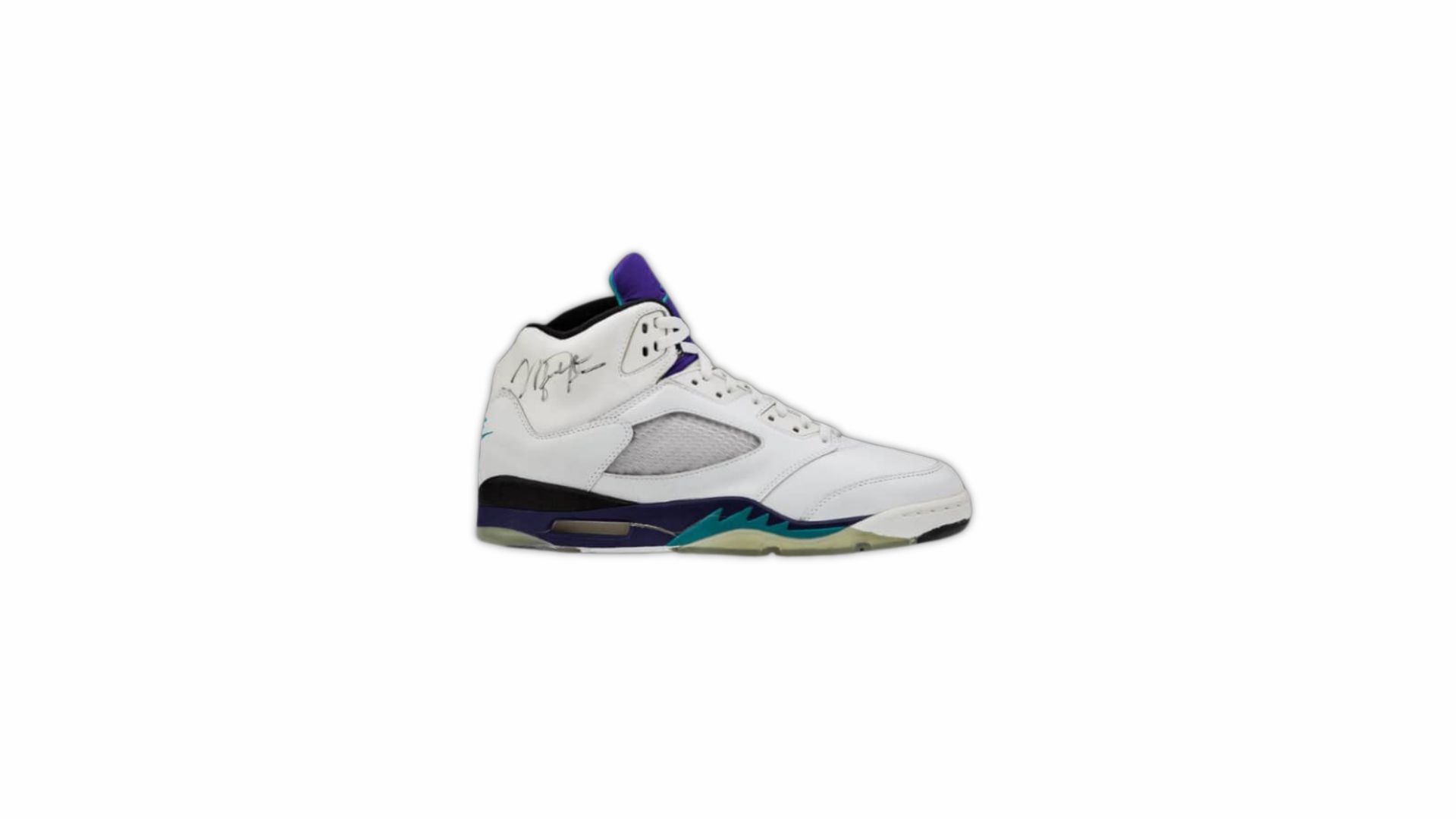 The AJ5 Grape Ice-New Emerald (Image via Nike)