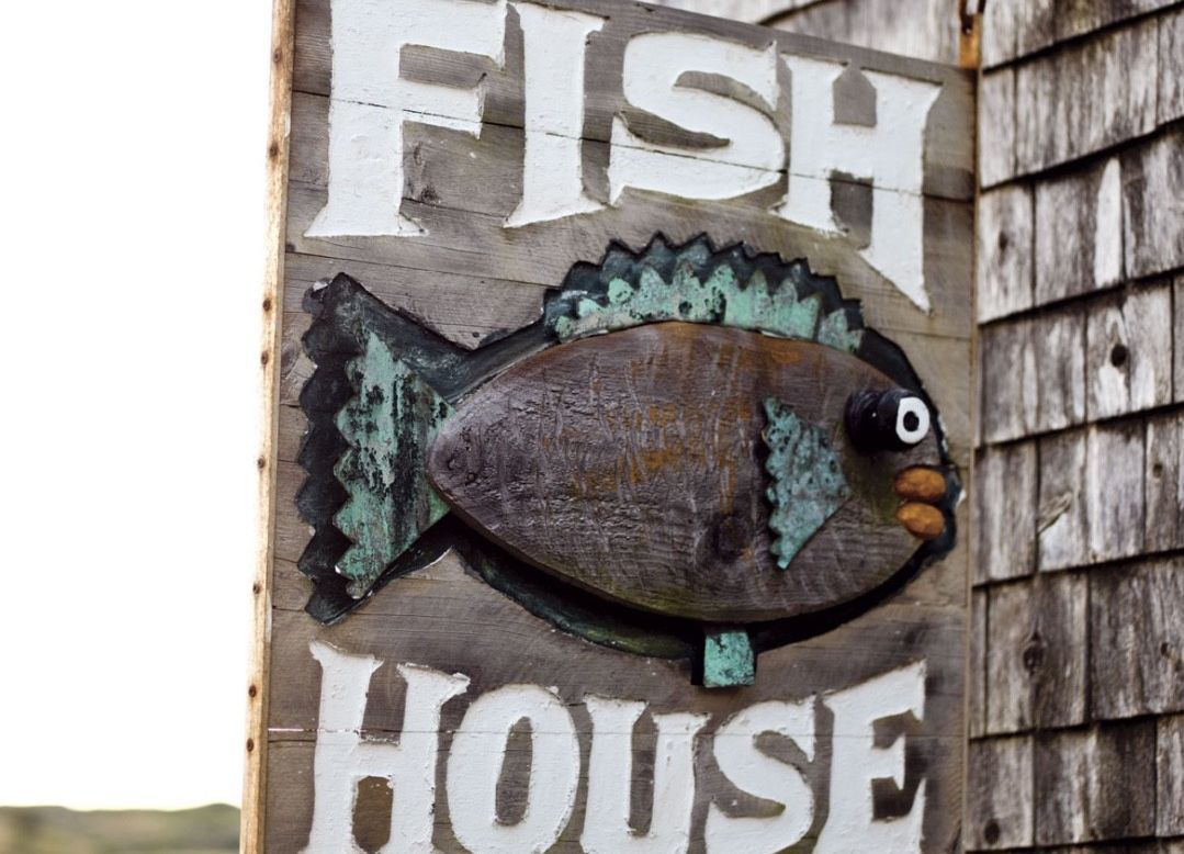 Signboard from Fish House. (Image via Instagram/@monheganfishhouse)