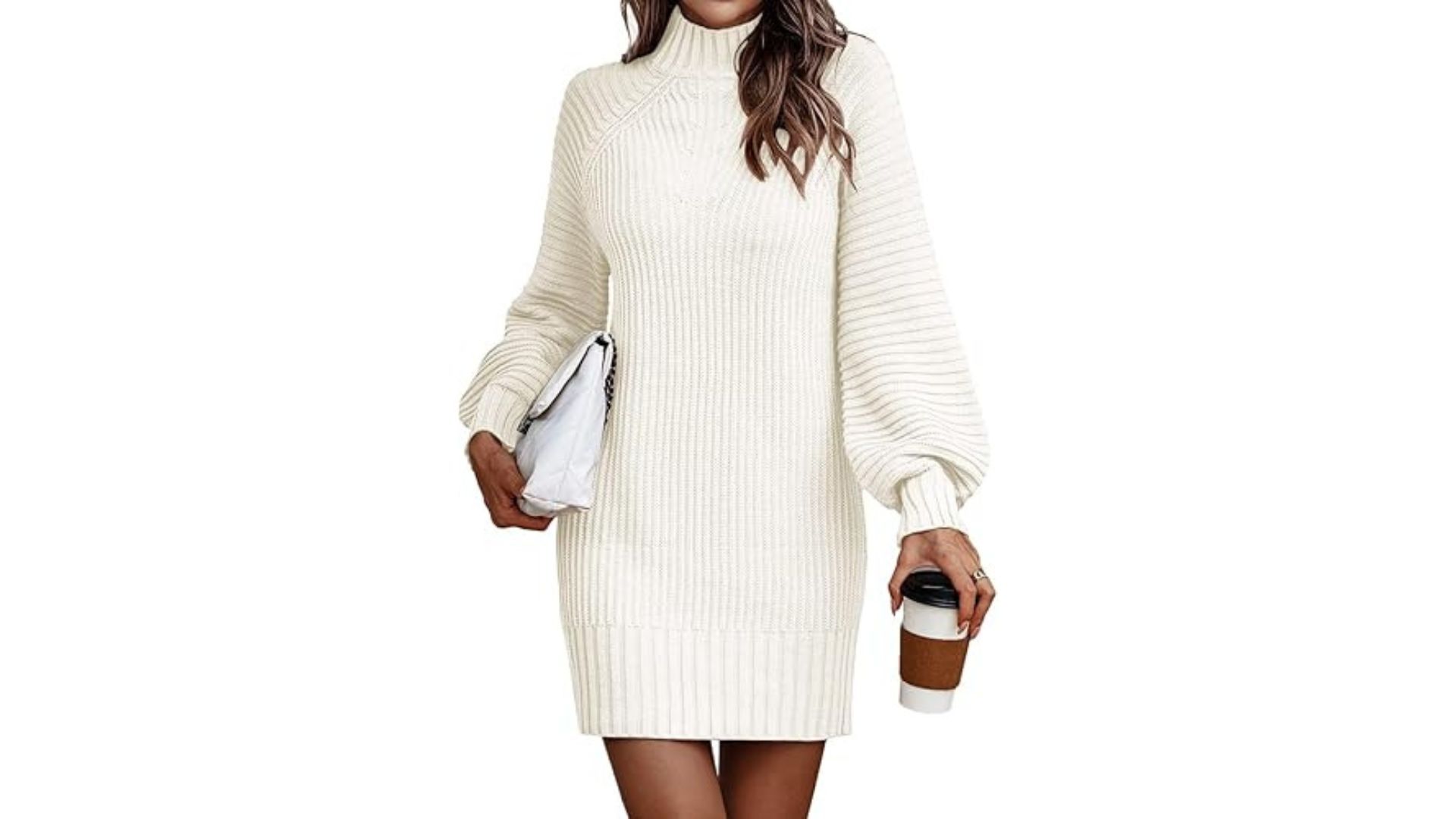 LILLUSORY Mock Turtleneck Sweater Dress (Image via Amazon)