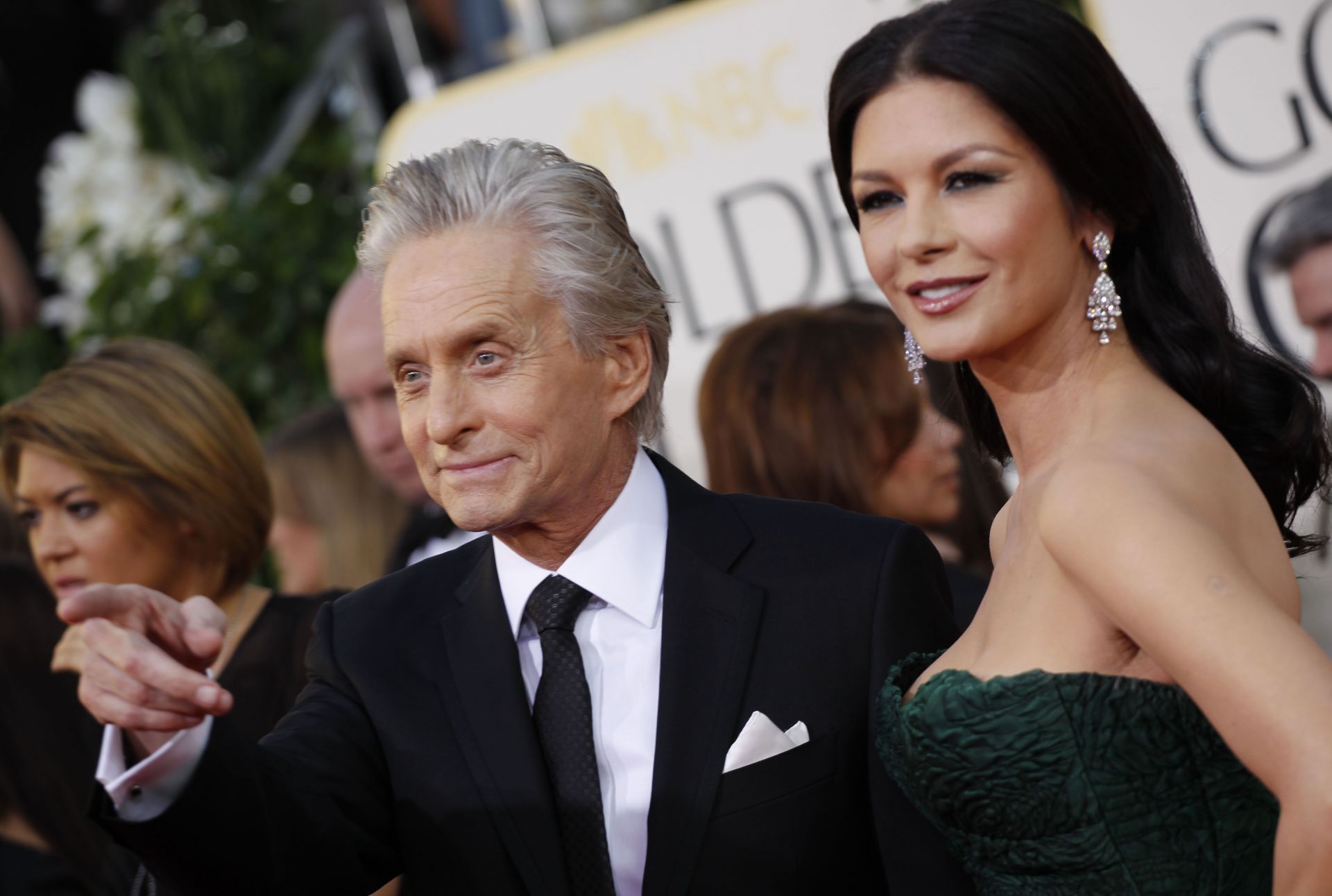 Michael Douglas and Catherine Zeta-Jone  at the 68th Annual Golden Globe Awards on Sunday, January - Source: Getty