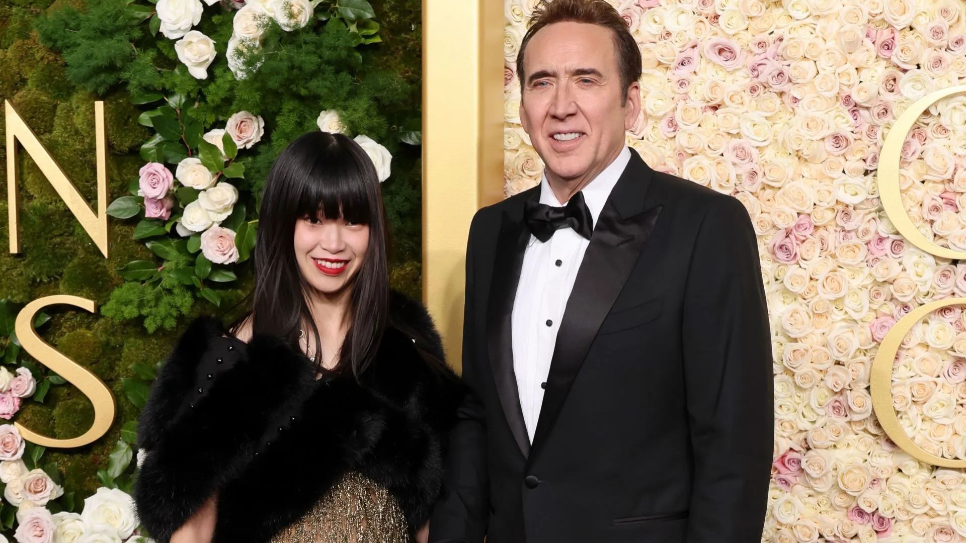 What did Nicolas Cage and Riko Shibata wear to their Golden Globes 2025 date night? Details revealed (Photo by Amy Sussman/Getty Images)