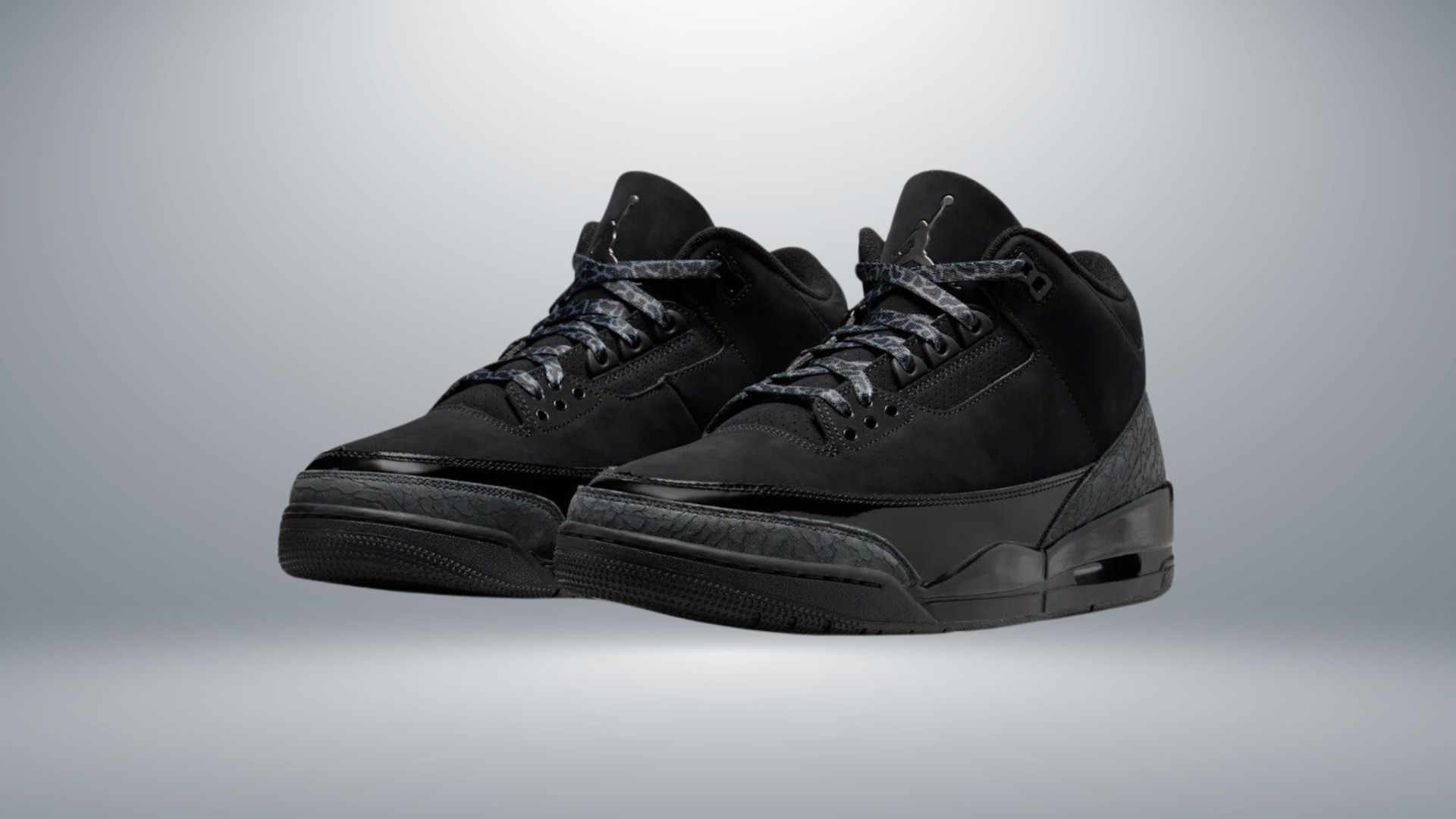 Air Jordan 3 &quot;Black Cat&quot; (Image via Nike website)