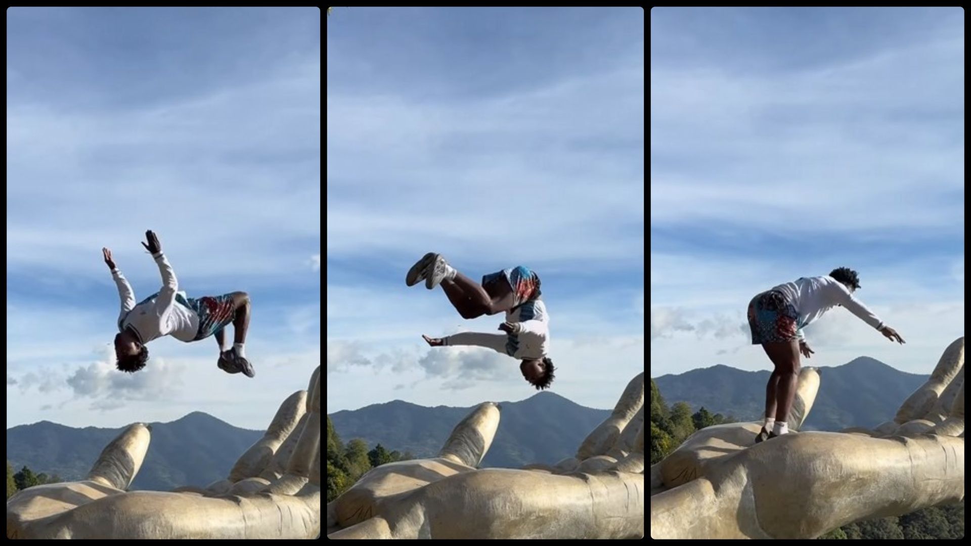 Speed executes a perfect &quot;Hand of God&quot; backflip (Image via YouTube/@IShowSpeed)