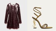 Burgundy and Gold look (Image via Bergdorf Goodman / Mango)