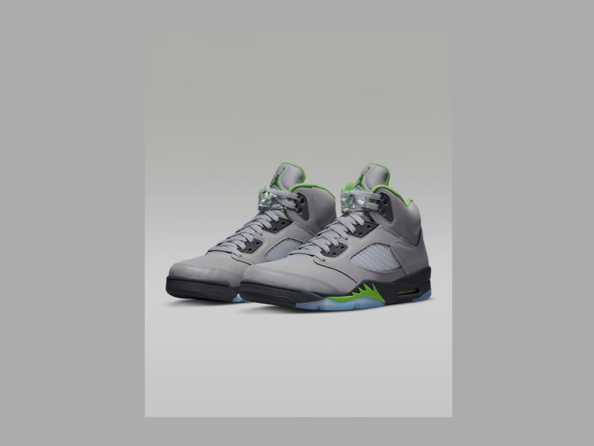 Air Jordan 5: Green Bean sneakers (image via Nike)