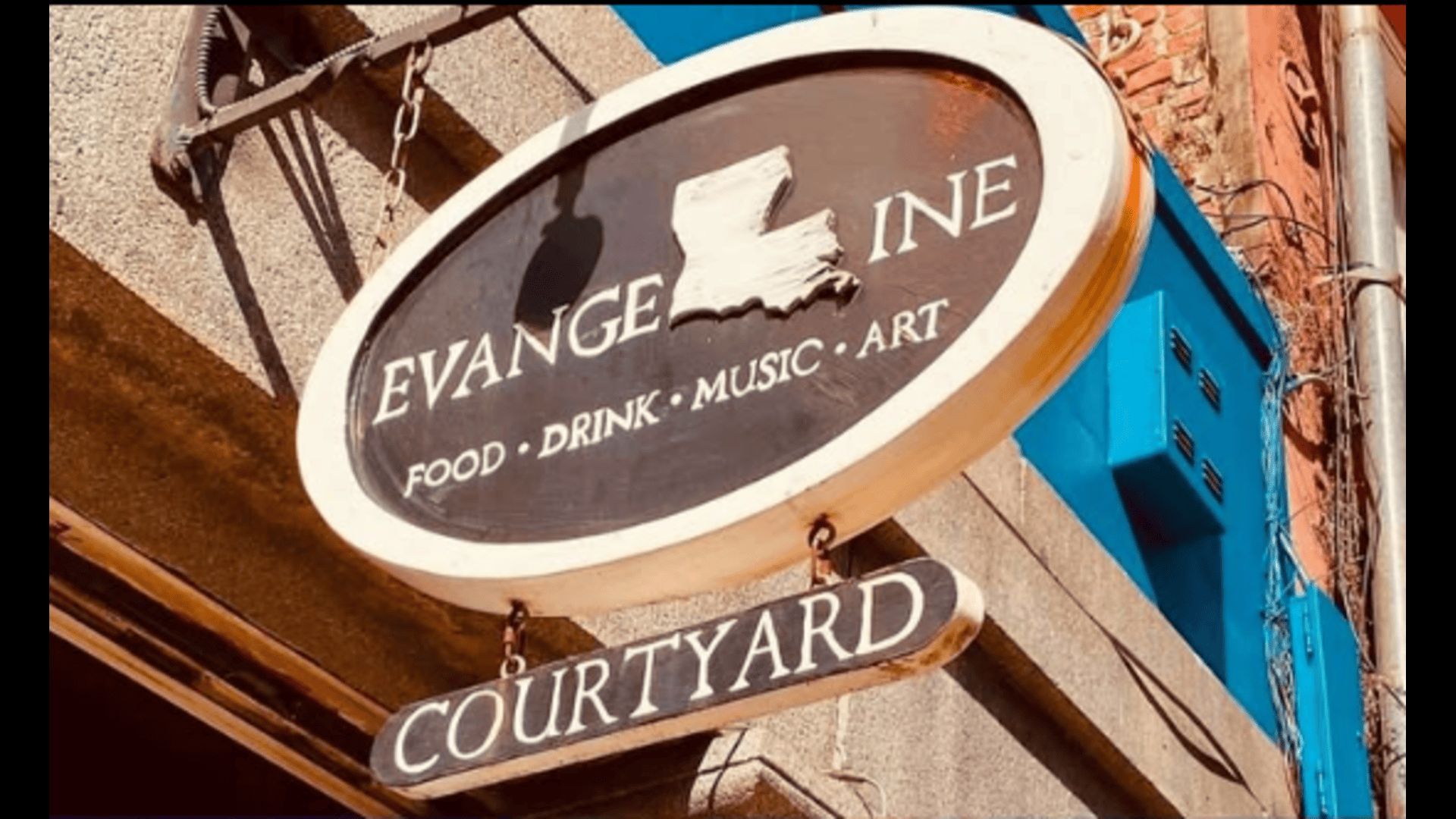 The signboard of Evangeline (Image via Instagram/@evangeline.nola)