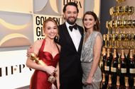 Keri Russell with colleagues at The 76th Annual Golden Globe Awards - Backstage - Source: Getty