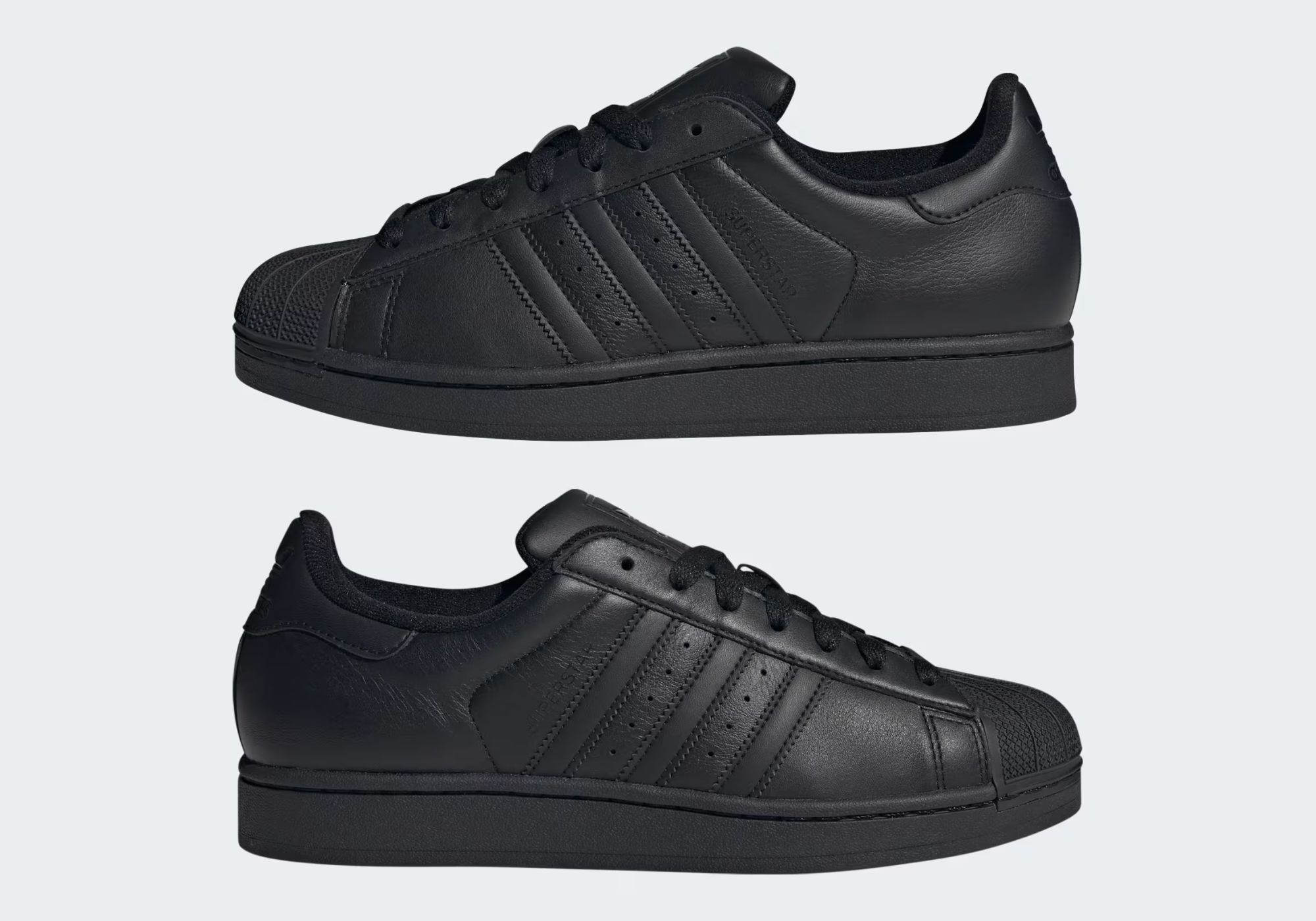 Superstar II Shoes Core Black sneakers (Image via Nike)