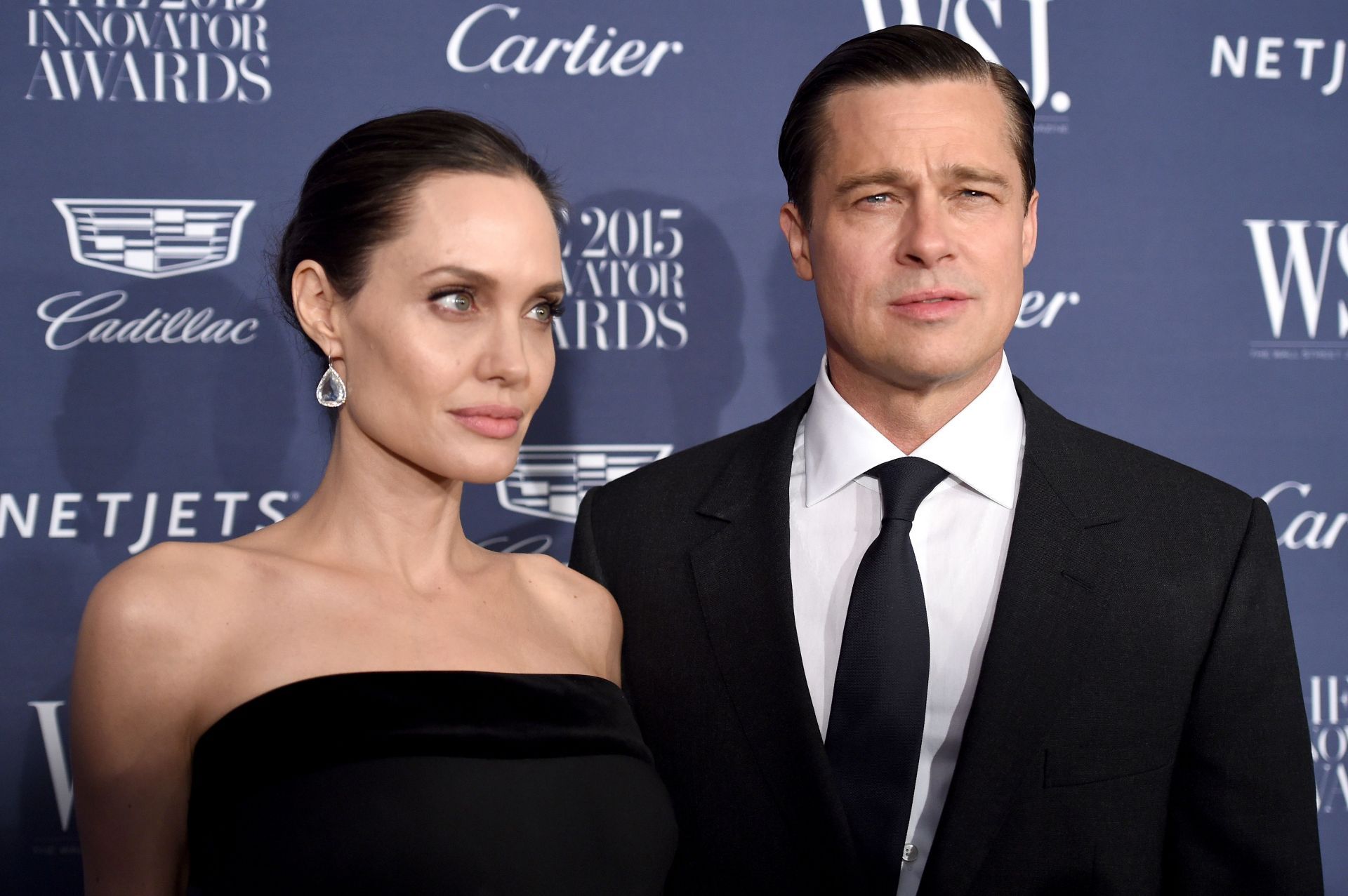 Angelina Jolie and Brad Pitt (Photo by Dimitrios Kambouris/Getty Images)