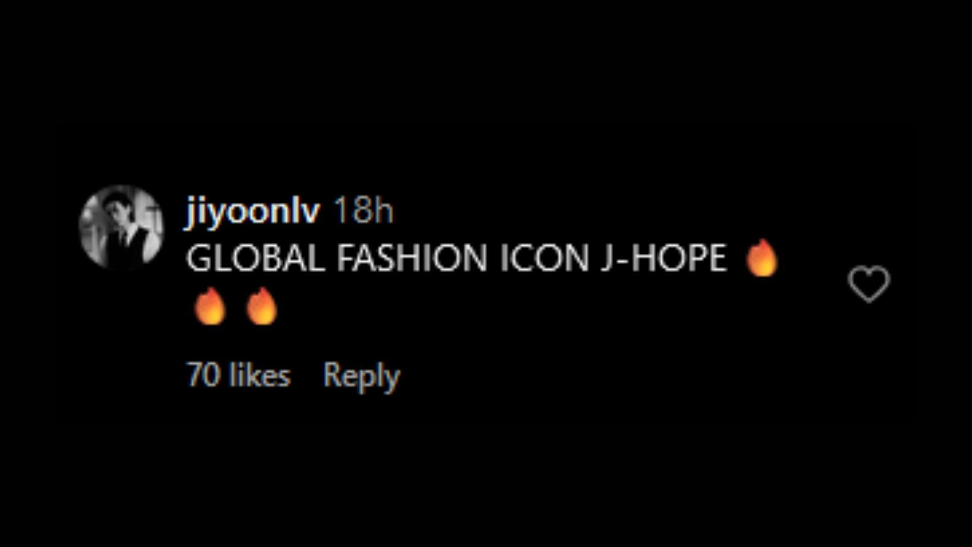 J-Hope Louis Vuitton Instagram comments (Image via Instagram/Louis Vuitton)