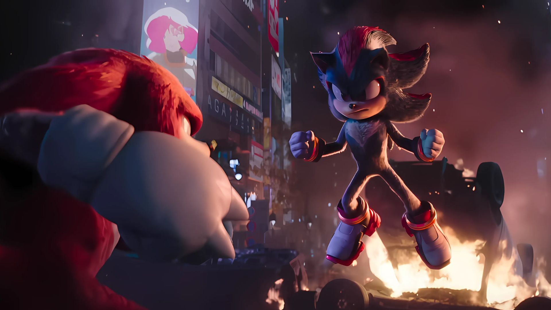 A still from an exclusive clip of Sonic the Hedgehog 3 (Image via Paramount Pictures)