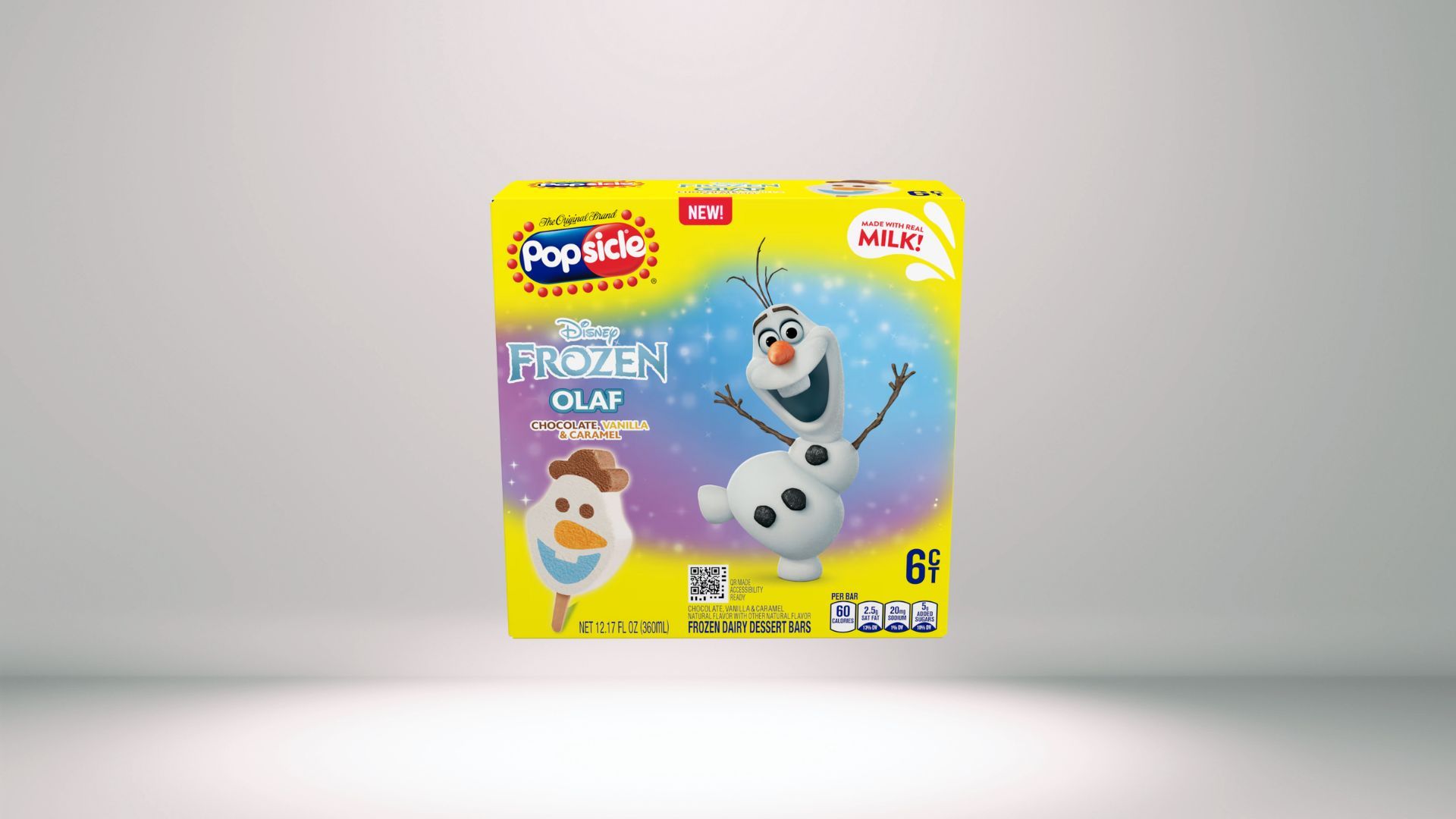 Olaf frozen confection bars (Image via Popsicle)