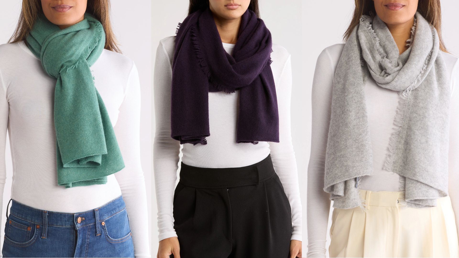 Amicale Cashmere Jersey Fringe Wrap Scarf (Image via Nordstrom Rack)