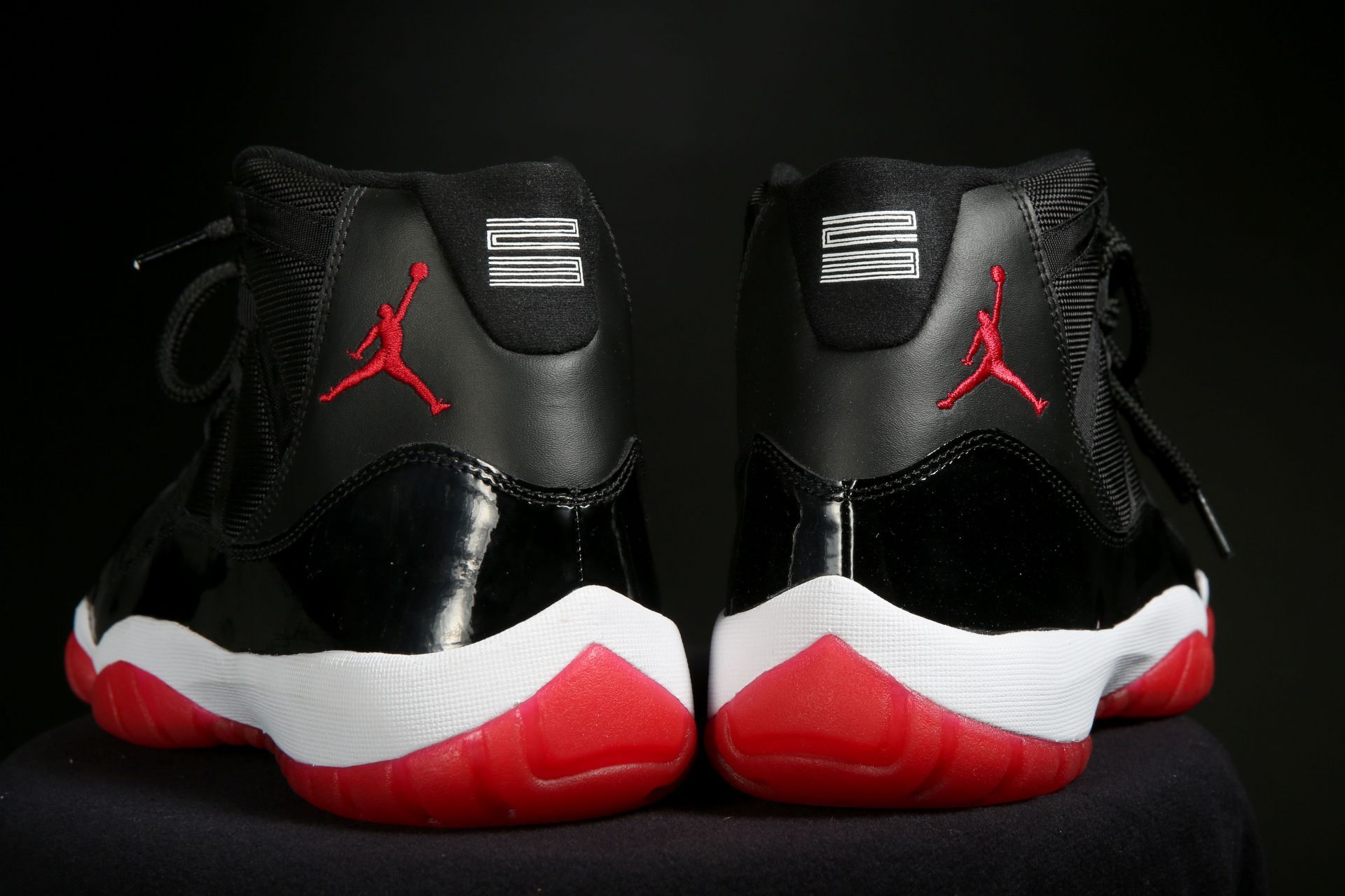 2008 Countdown Pack Air Jordan XI (11) sneakers are pictured in the photo studio Tuesday evening. The sneakers were brought in by Tyler Simmons, 27, of West Reading. Photo by Natalie Kolb 9/9/2014 - Source: Getty