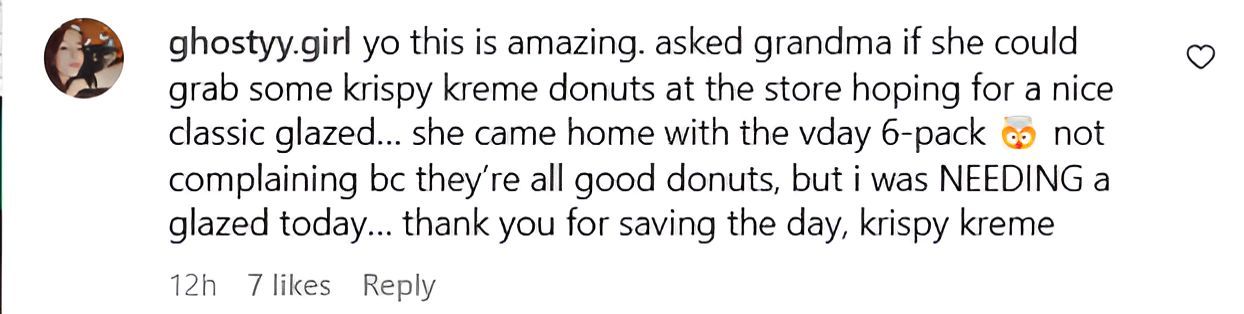 Fans&#039; reaction over the promotion (Instagram / @krispykreme)