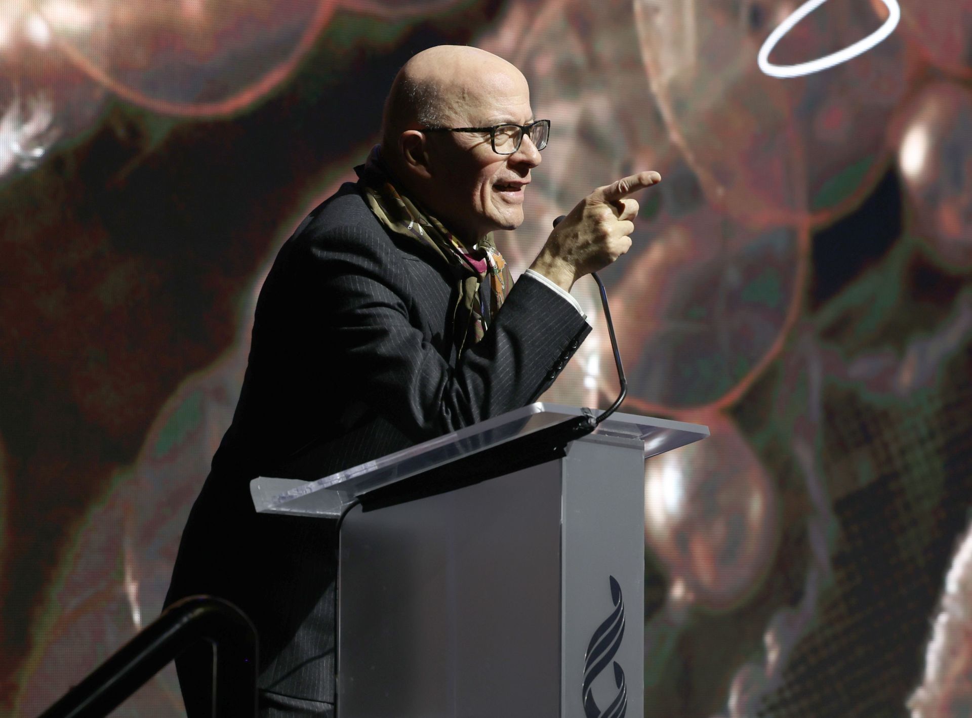 Jacques Audiard speaks onstage during the 27th Costume Designers Guild Awards (CDGA) at Wilshire Ebell Theatre on February 06, 2025 in Los Angeles, California. (Photo by Randy Shropshire/Getty Images for CDGA)