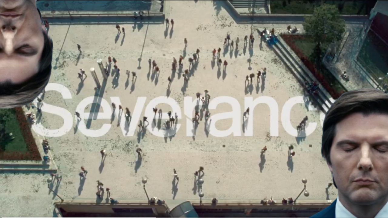 Still from a Severance promo video via @AppleTV on X