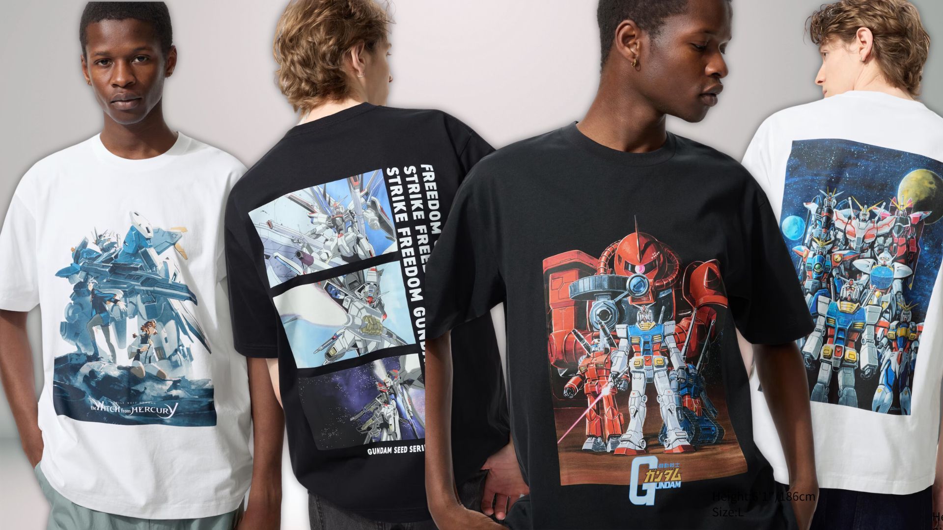 Uniqlo is celebrating its 45th anniversary with the release of a special edition capsule collection dubbed the Mobile Suit Gundam UT (Image via Uniqlo website)