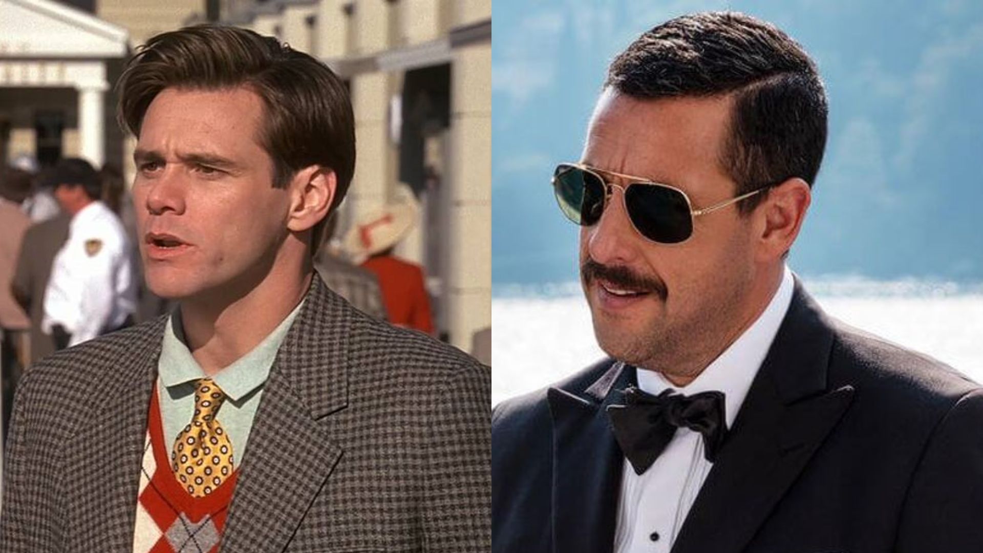 Fans are inquisitive to know if Buds is an upcoming Netflix show starring (R) Adam Sandler, and (L) Jim Carrey (Images via Prime Video and Netflix)