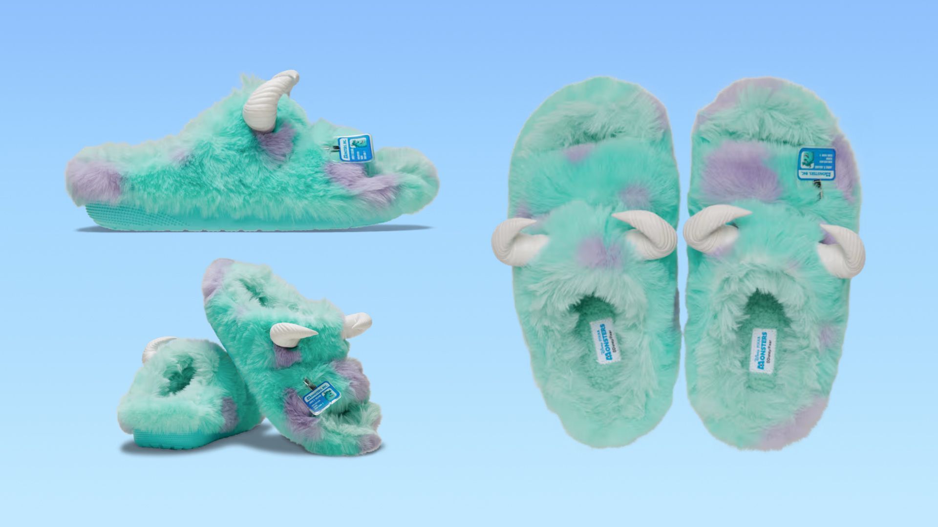 Monsters Inc. x Crocs Cozzzy &ldquo;Sulley&rdquo; sandals (Image via Crocs)