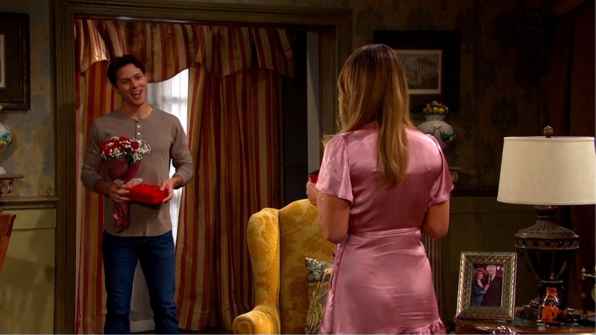 Days of Our Lives&#039; Tate and Holly on Valentine&#039;s Day. | Image Source: Peacock