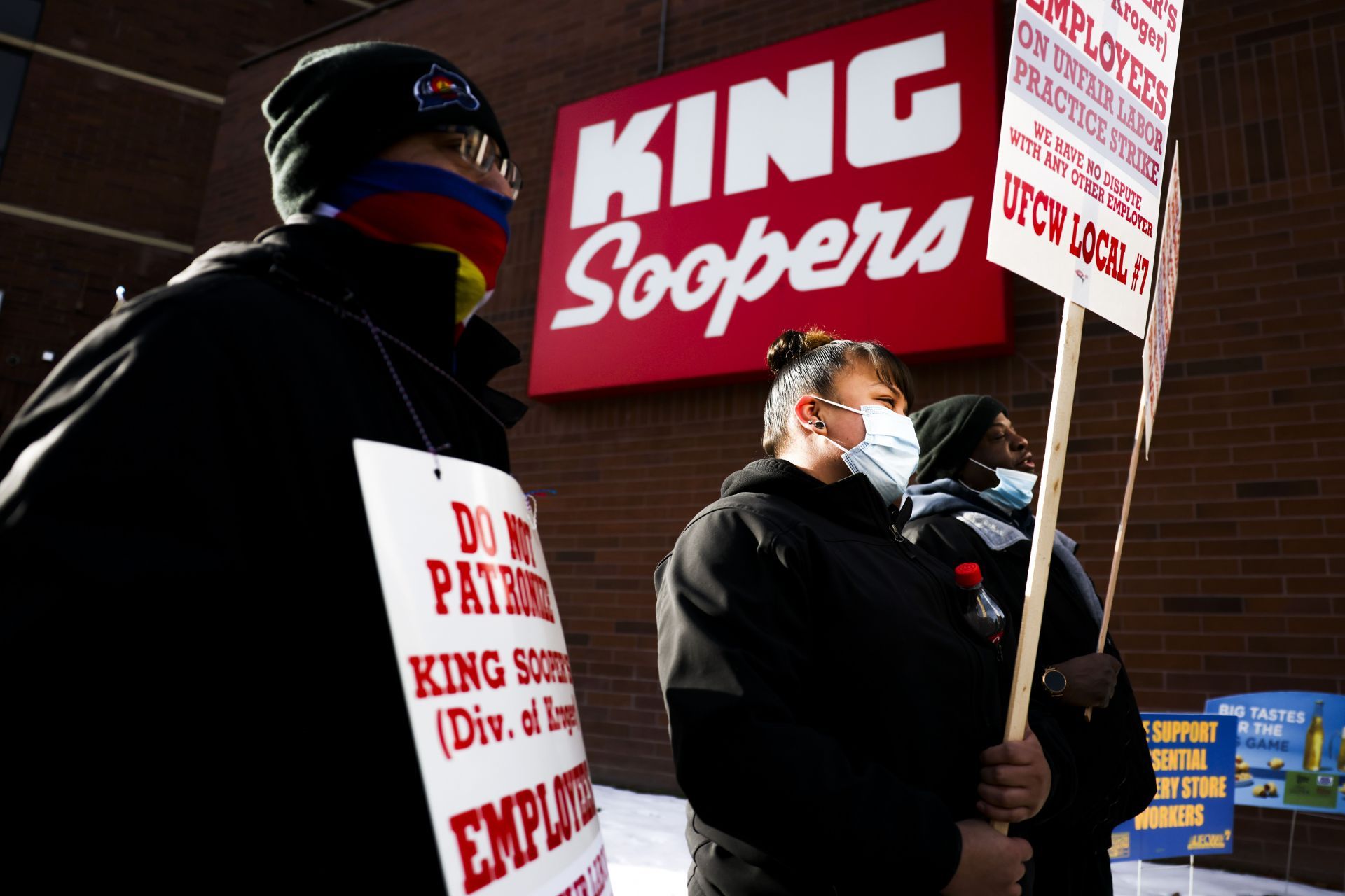 Workers At Grocery Chain King Soopers Go On Strike - Source: Getty