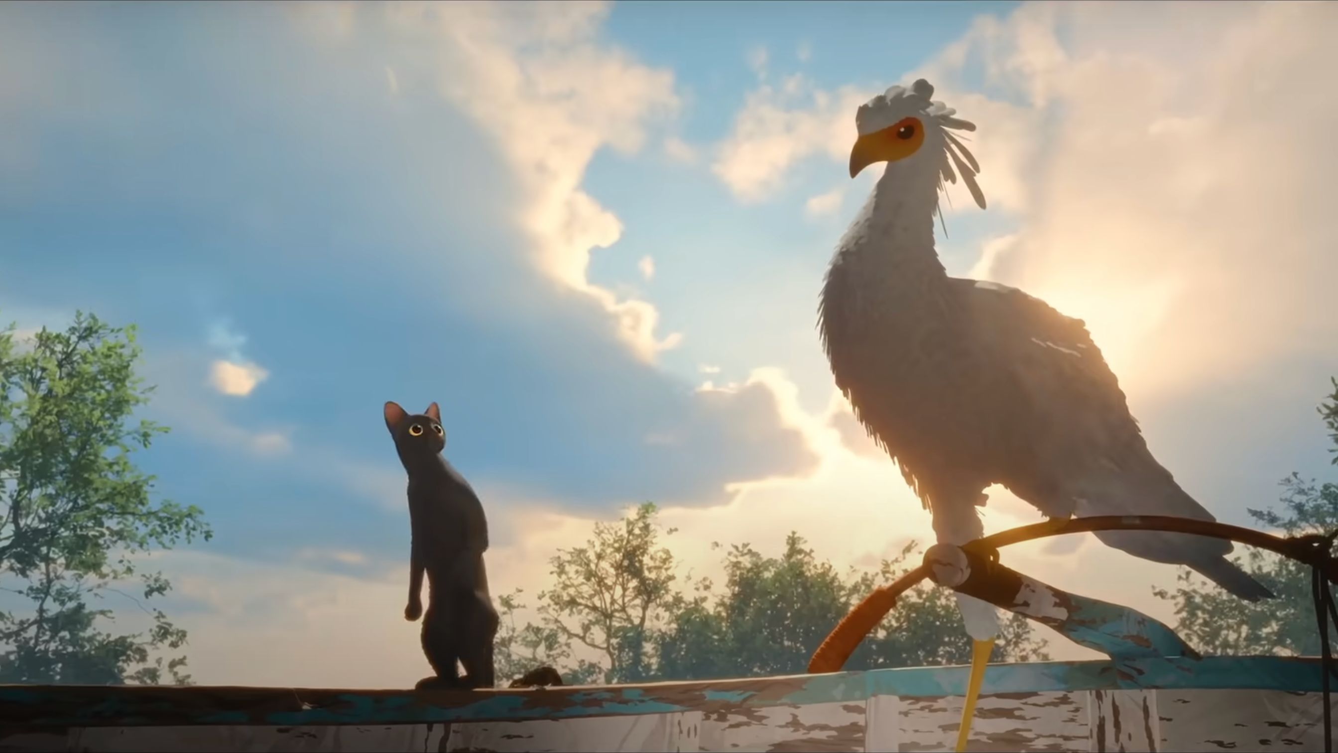 What happens to the bird at the end of the Flow? (Image via YouTube/@janusfilmsnyc)