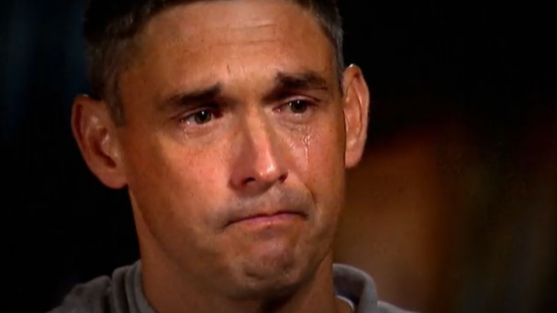 Tom Foley cries during his interview (Image Source: NBC)